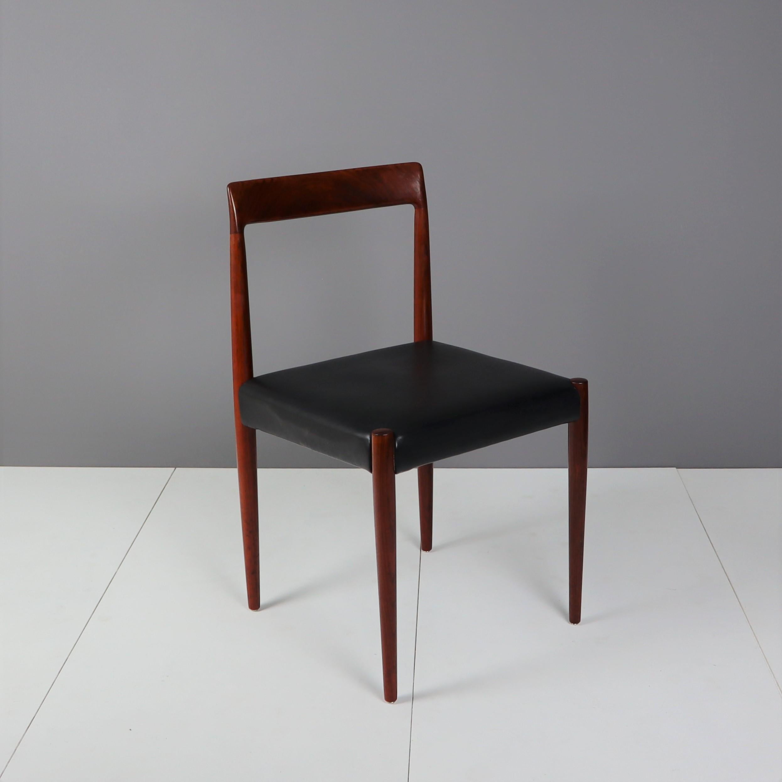 Midcentury Rosewood Chairs from Lübke For Sale 2