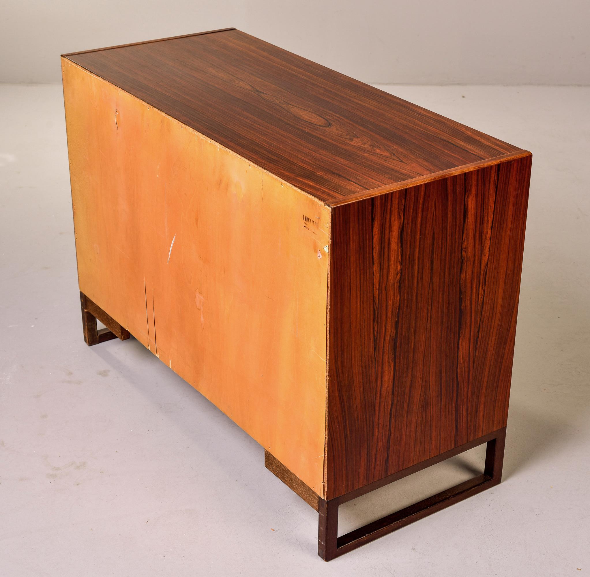 Metal Mid Century Rosewood Chest by Svend Langkilde for Langkilde of Denmark