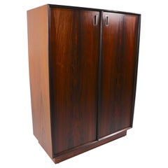 Mid Century Rosewood Chifferobe Wardrobe Armoire Made in Sweden