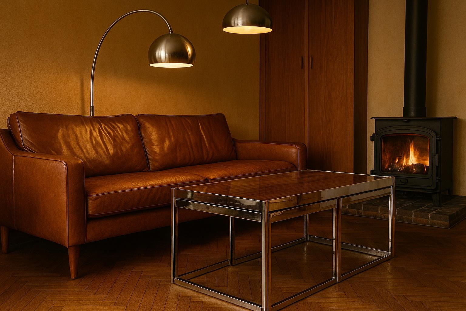 Mid-Century Rosewood & Chrome Nesting Coffee Table Set by Howard Miller for MDA For Sale 9
