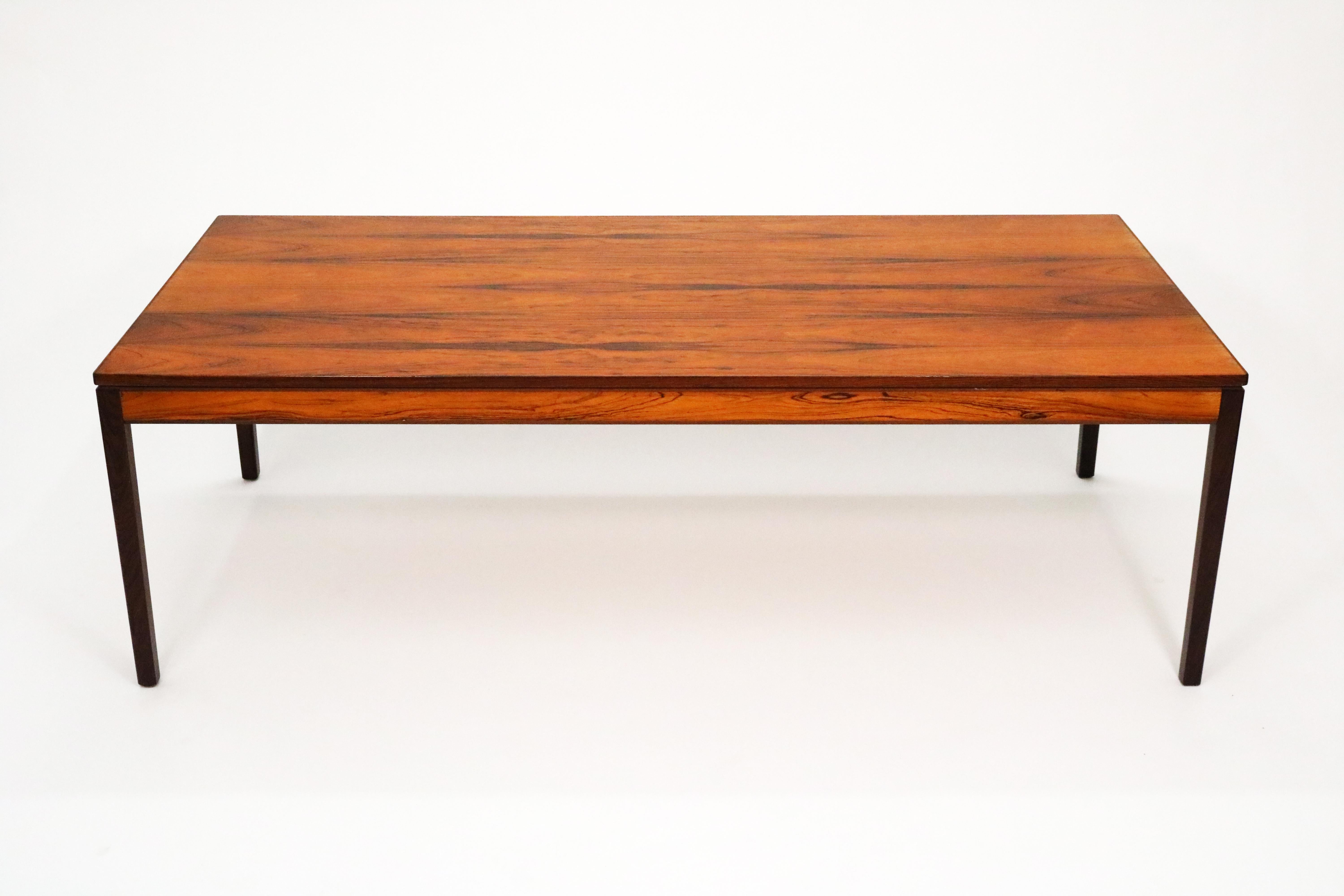 Swedish Mid-Century Rosewood Coffee Table by P.S. Heggen of Norway