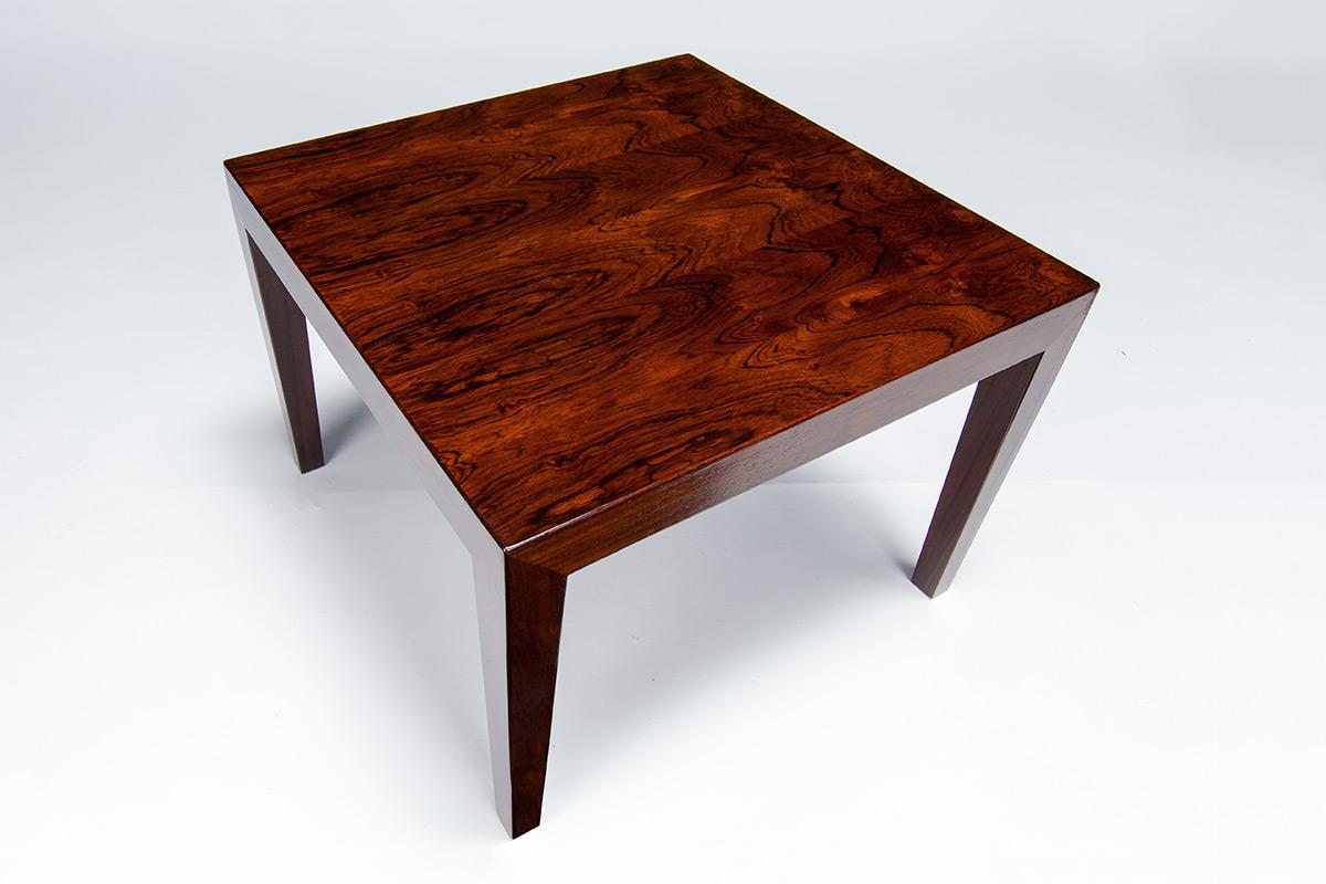 A Severin Hansen coffee table in rosewood made by Haslev Mobilfabrik in the 1960’s. Beautiful deep rich colour and patina to this coffee table having been newly French polished is a lovely example of Danish design, and in an excellent original