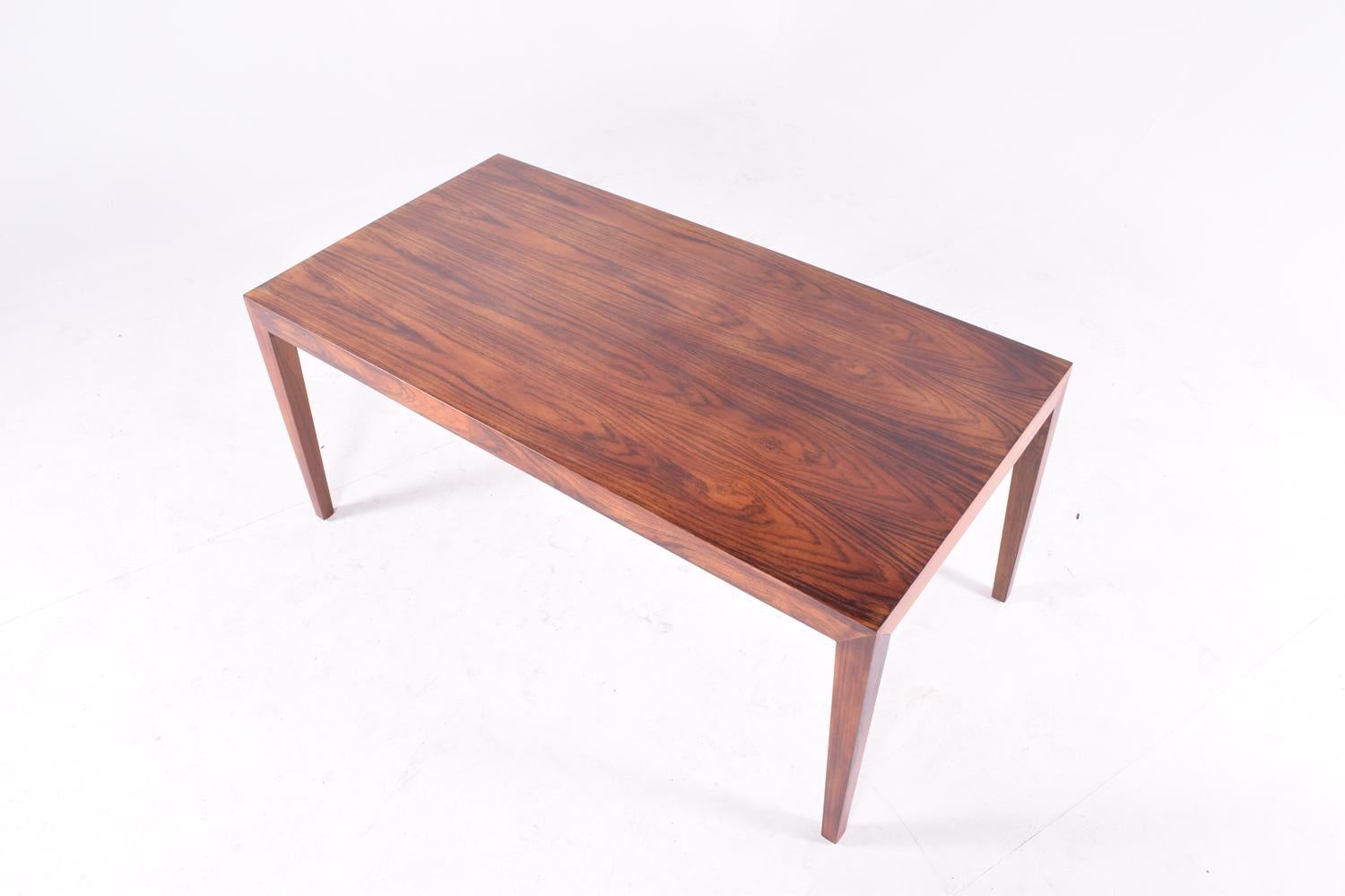 Mid-Century Modern Midcentury Rosewood Coffee Table by Severin Hansen Jr. for Haslev, 1970s