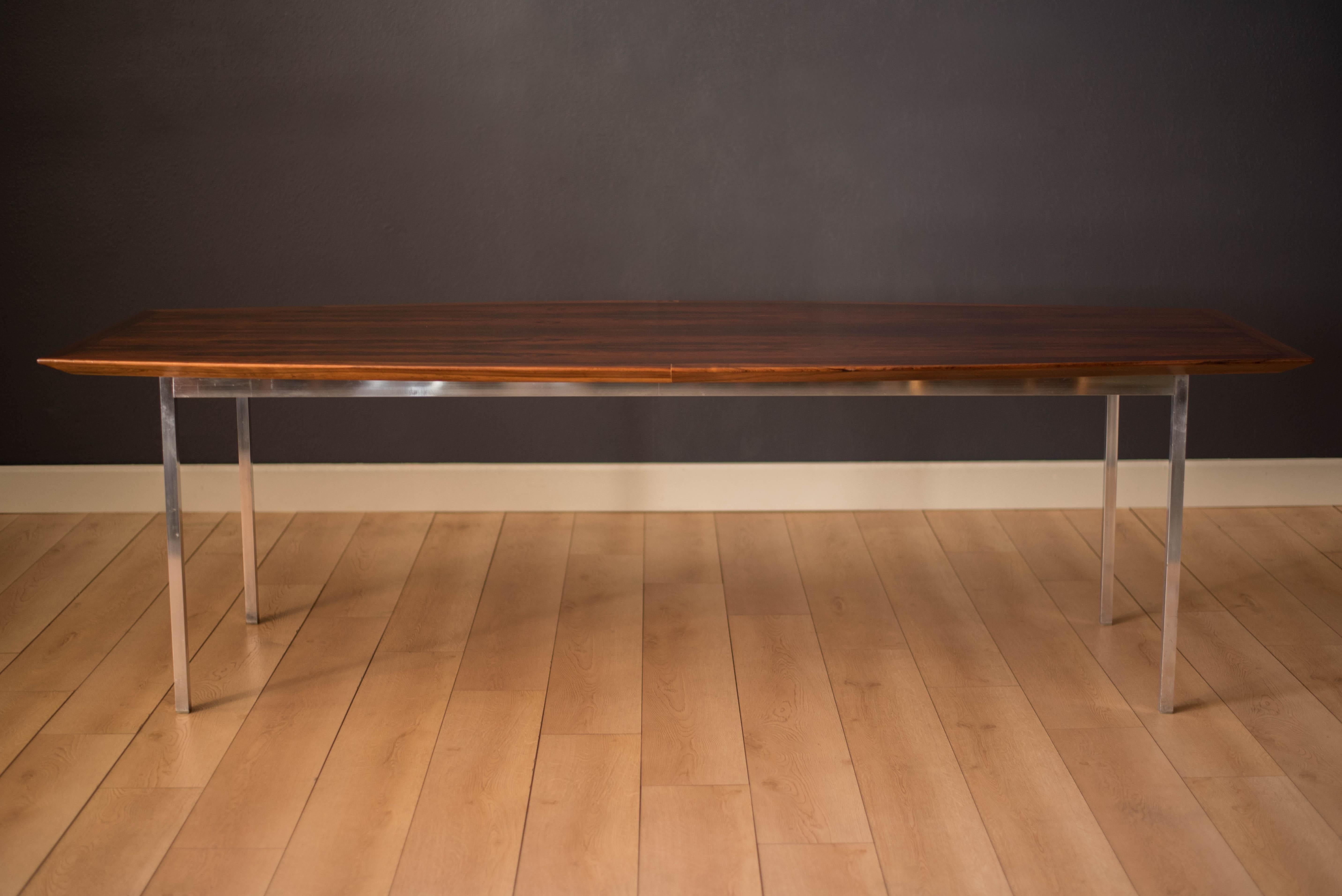 Mid-Century Modern Mid Century Rosewood Conference Dining Table by Florence Knoll For Sale