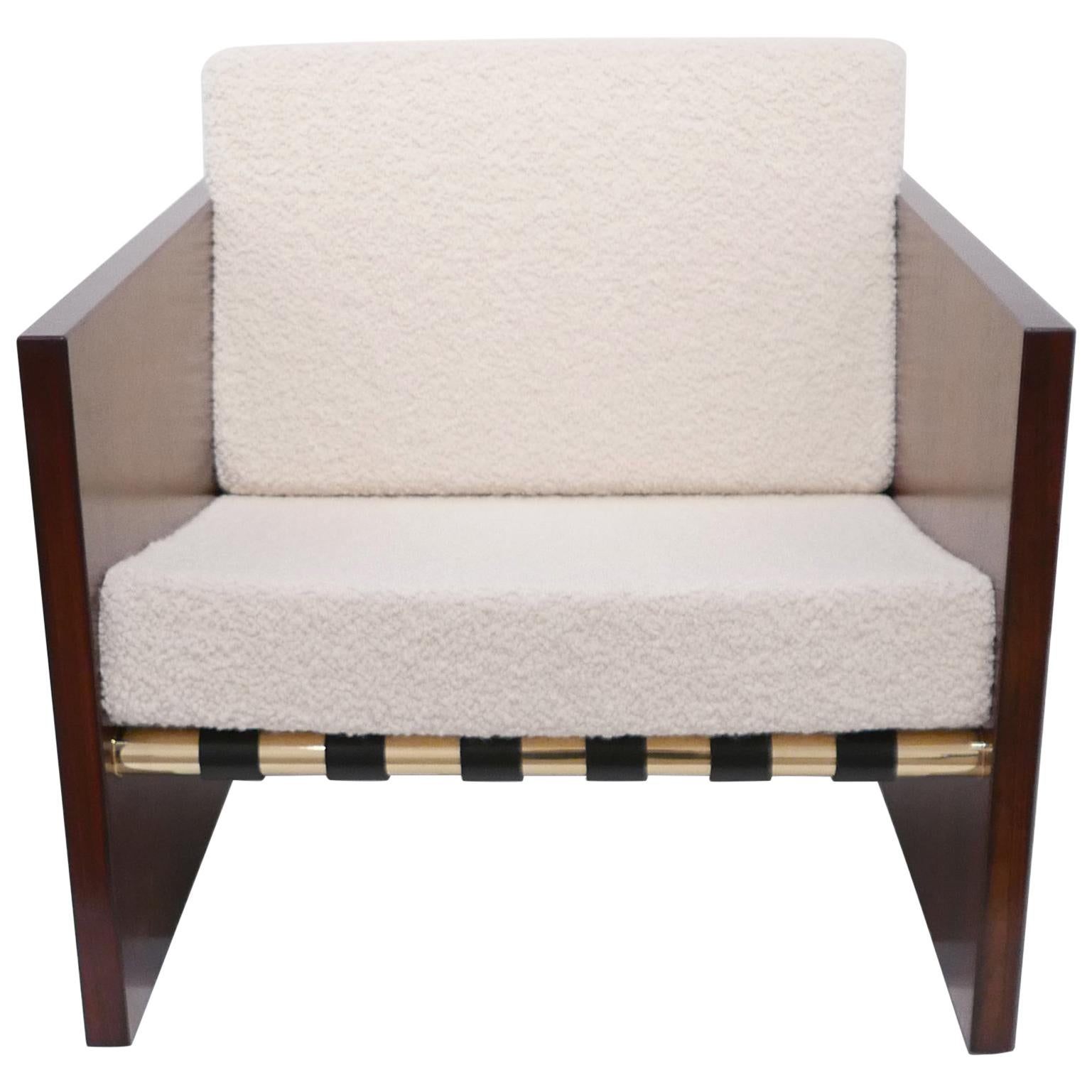 Midcentury Rosewood Cube Chair im Angebot