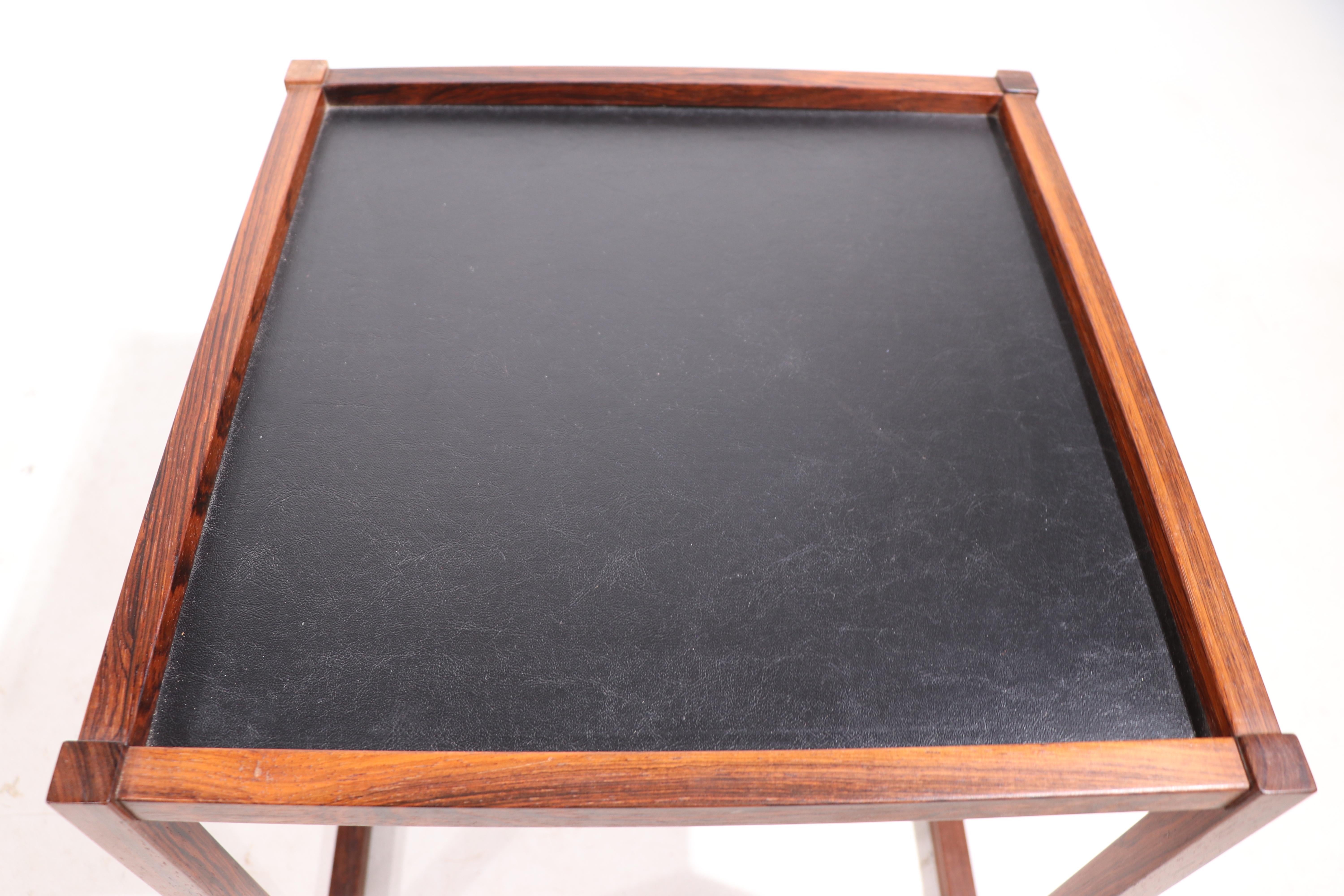 Mid Century Rosewood Cube End Side Table 2