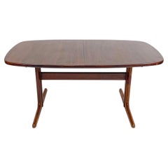 Mid Century Rosewood Danish Modern Extension Dining Table 2 Leaves Dyrlund