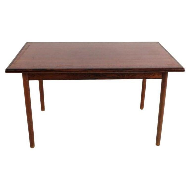 Travail du bois Table de salle à manger à rallonge danoise moderne du milieu du siècle dernier, 2 feuilles en vente