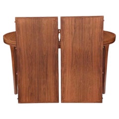 Mid century Rosewood Danish Oval Extension Dining Table by IB Kofod Larsen
