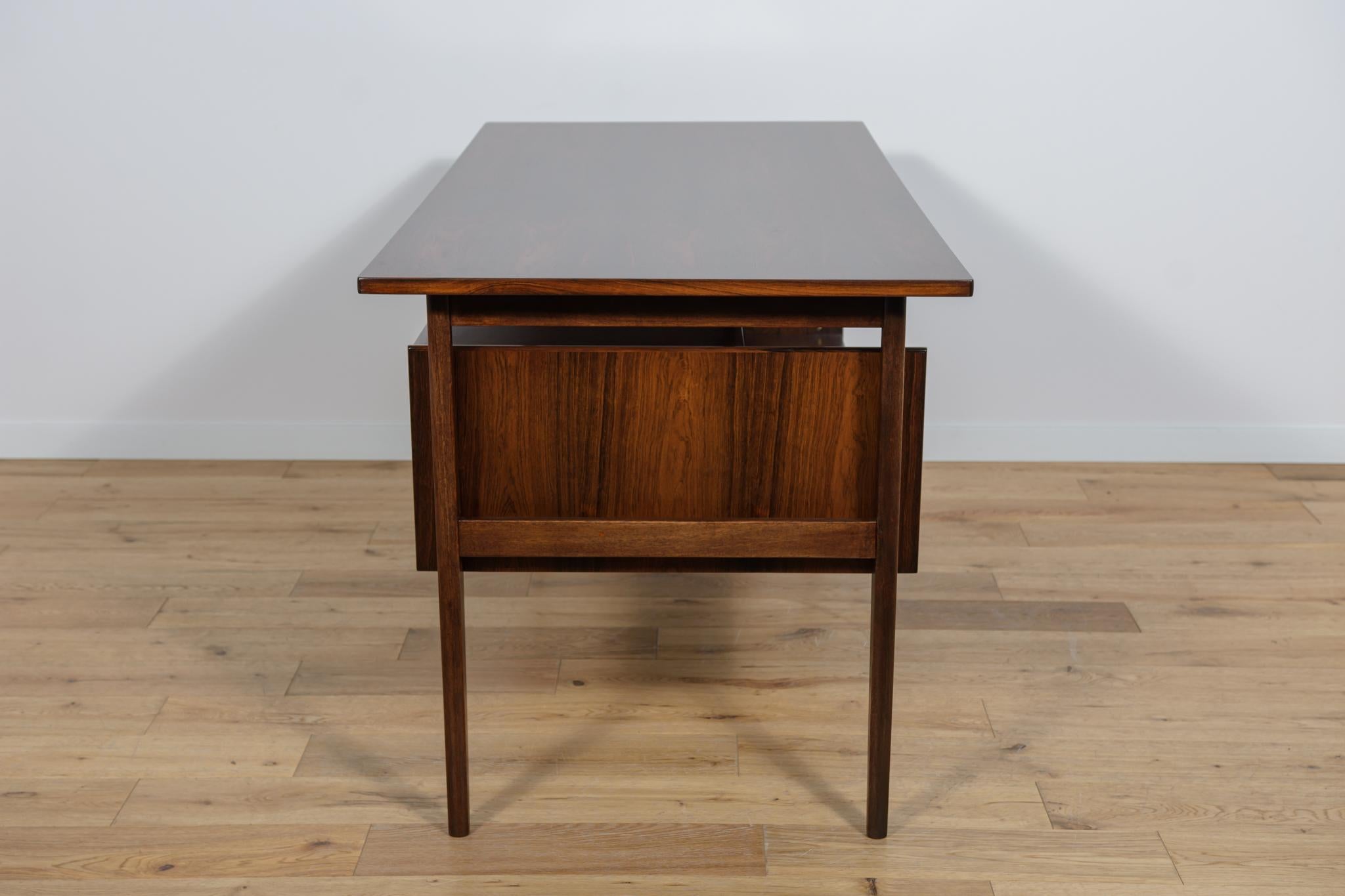 Mid Century Rosewood Desk by Gunnar Nielsen Tibergaard for Tibergaard, 1960s For Sale 1