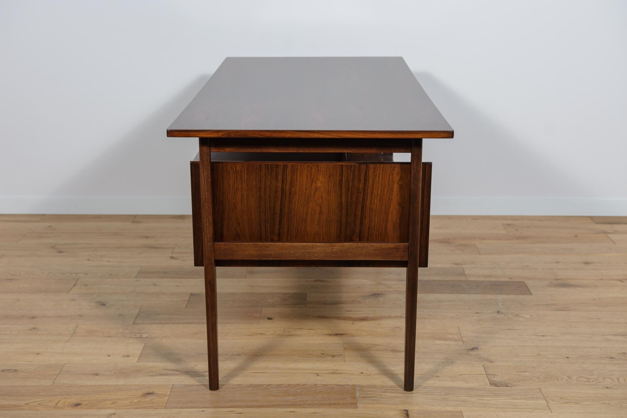 Bois de rose Bureau du milieu du siècle dernier de Gunnar Nielsen Tibergaard pour Tibergaard, années 1960 en vente