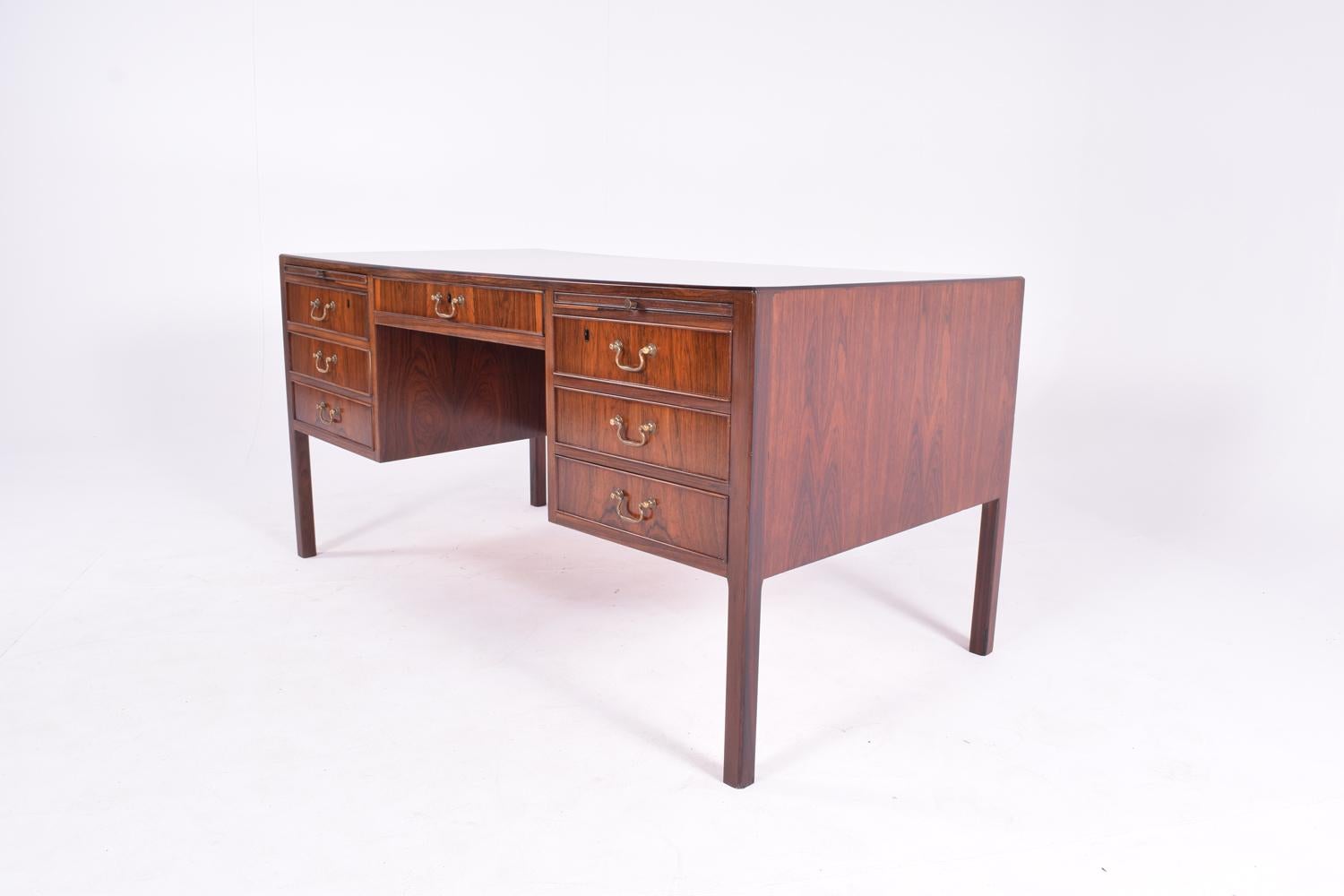 Mid-Century Modern Midcentury Rosewood Desk by Ole Wanscher for AJ Iversen, 1950s