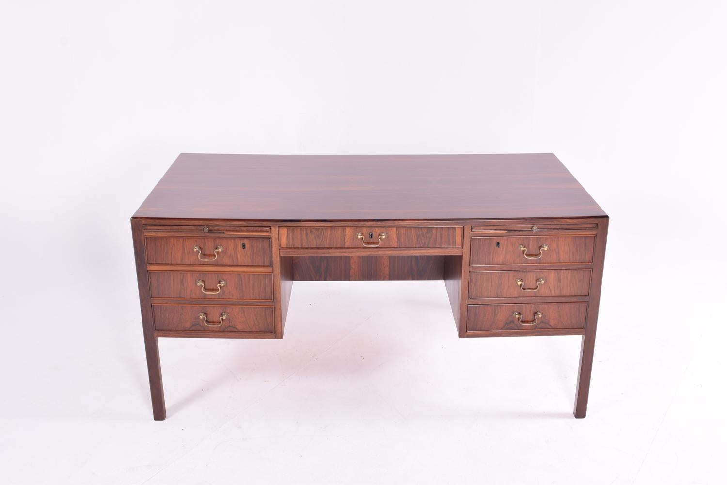 Danish Midcentury Rosewood Desk by Ole Wanscher for AJ Iversen, 1950s