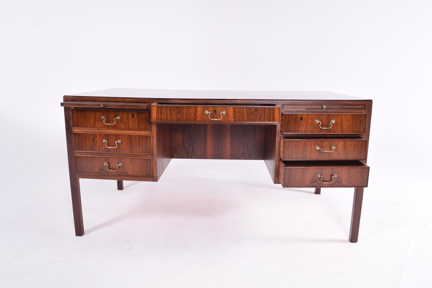 Midcentury Rosewood Desk by Ole Wanscher for AJ Iversen, 1950s 2