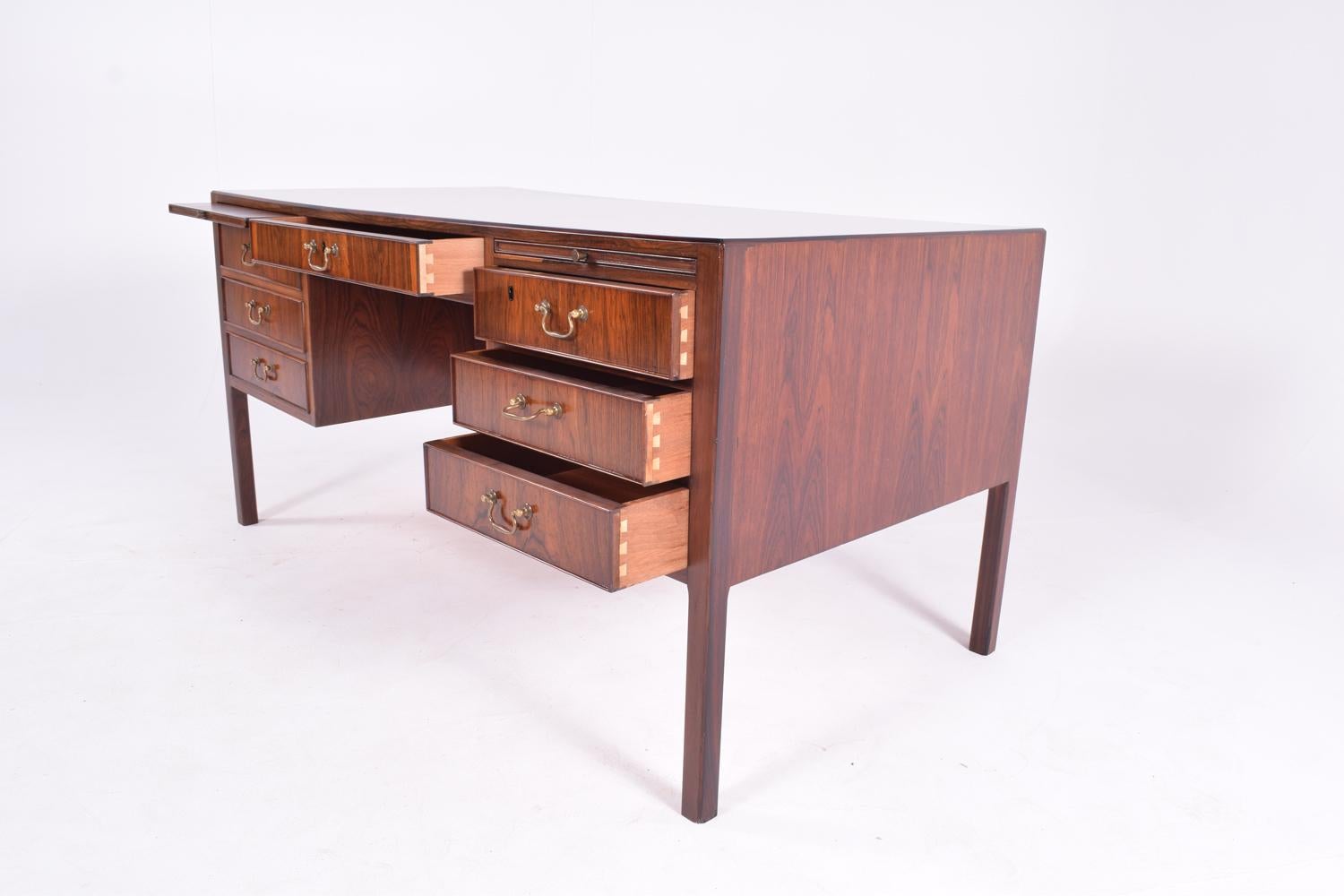 Midcentury Rosewood Desk by Ole Wanscher for AJ Iversen, 1950s 3