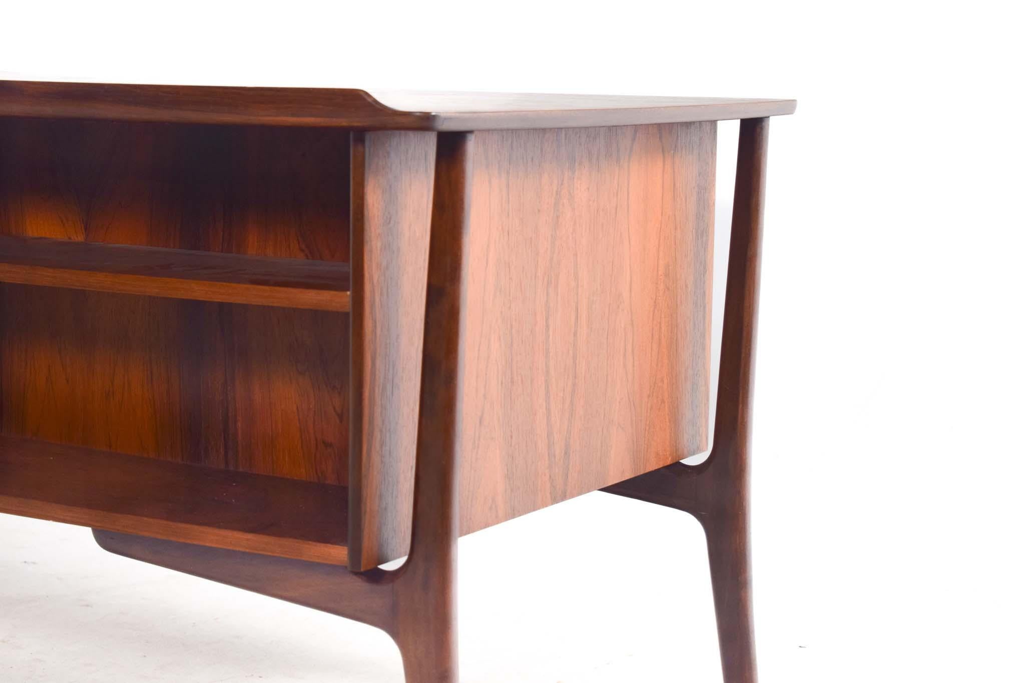 Mid-Century Rosewood Desk by Svend Aage Madsen for Sigurd Hansen 5