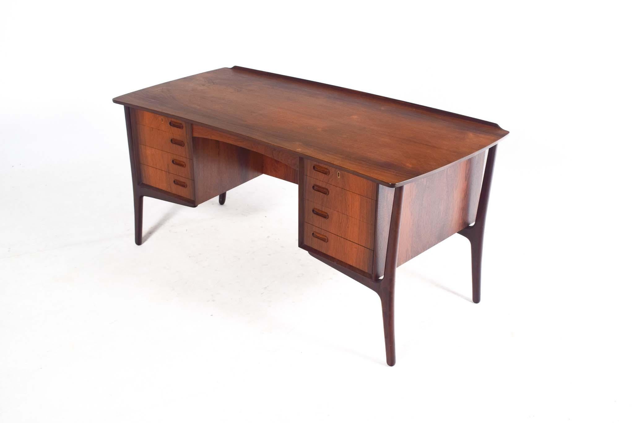 Mid-20th Century Mid-Century Rosewood Desk by Svend Aage Madsen for Sigurd Hansen