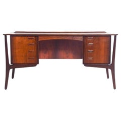 Mid-Century Rosewood Desk by Svend Aage Madsen for Sigurd Hansen