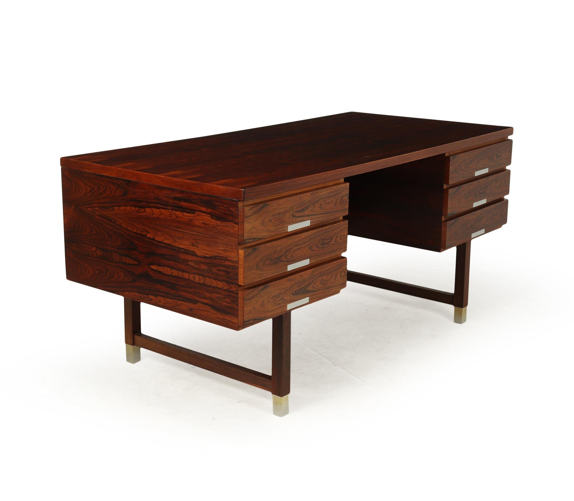 Danish Mid Century Rosewood Desk EP401 by Eigil Petersens