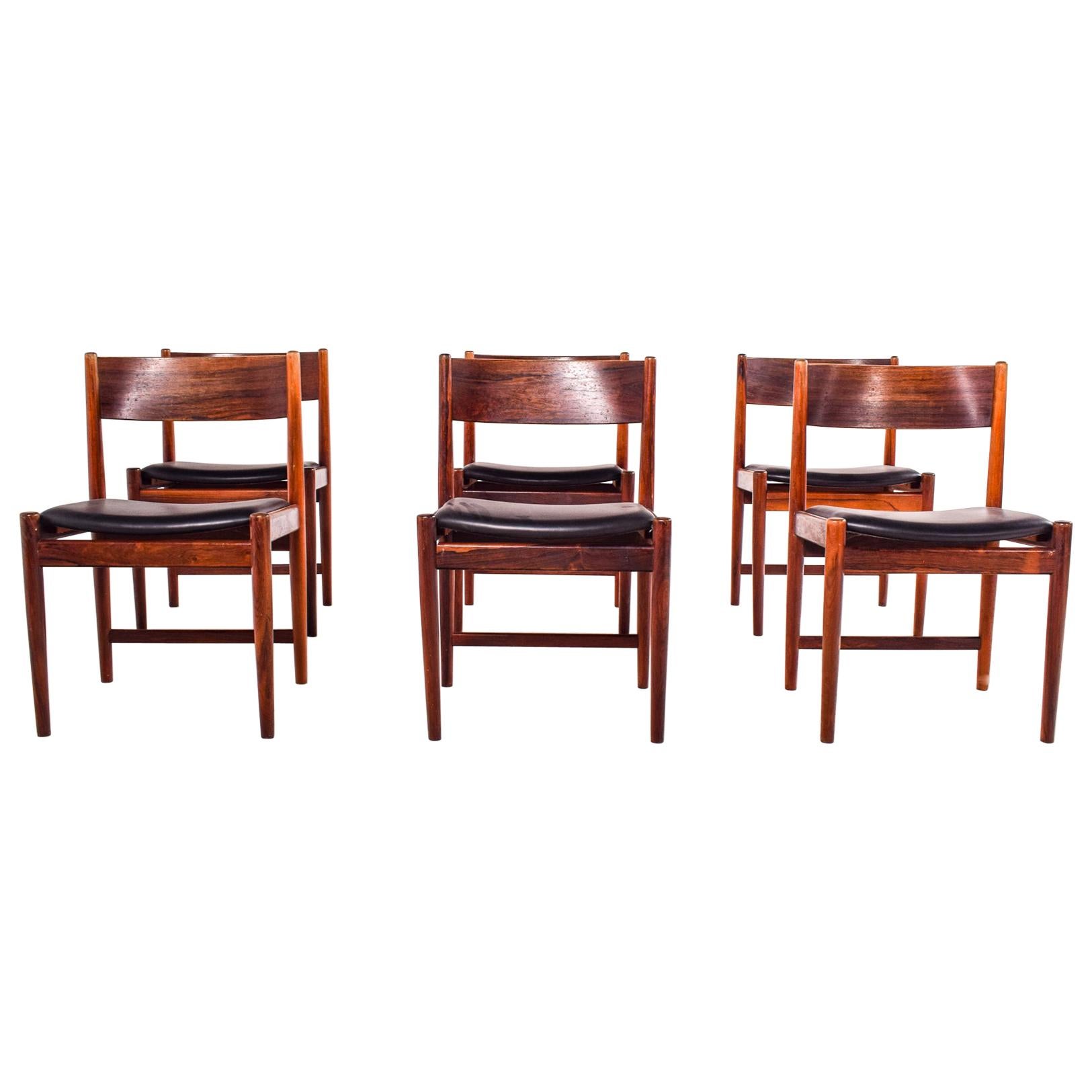 Mid Century Rosewood Dining Chairs by Arne Vodder for Sibast Furniture, 1960s