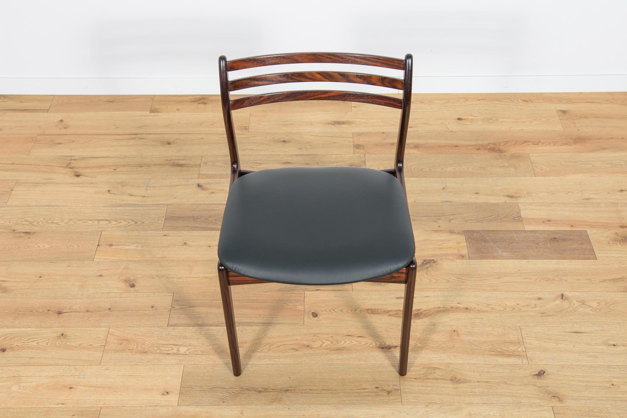  Mid-Century Rosewood Dining Chairs by Vestervig Eriksen for Brdr. Tromborg. For Sale 2