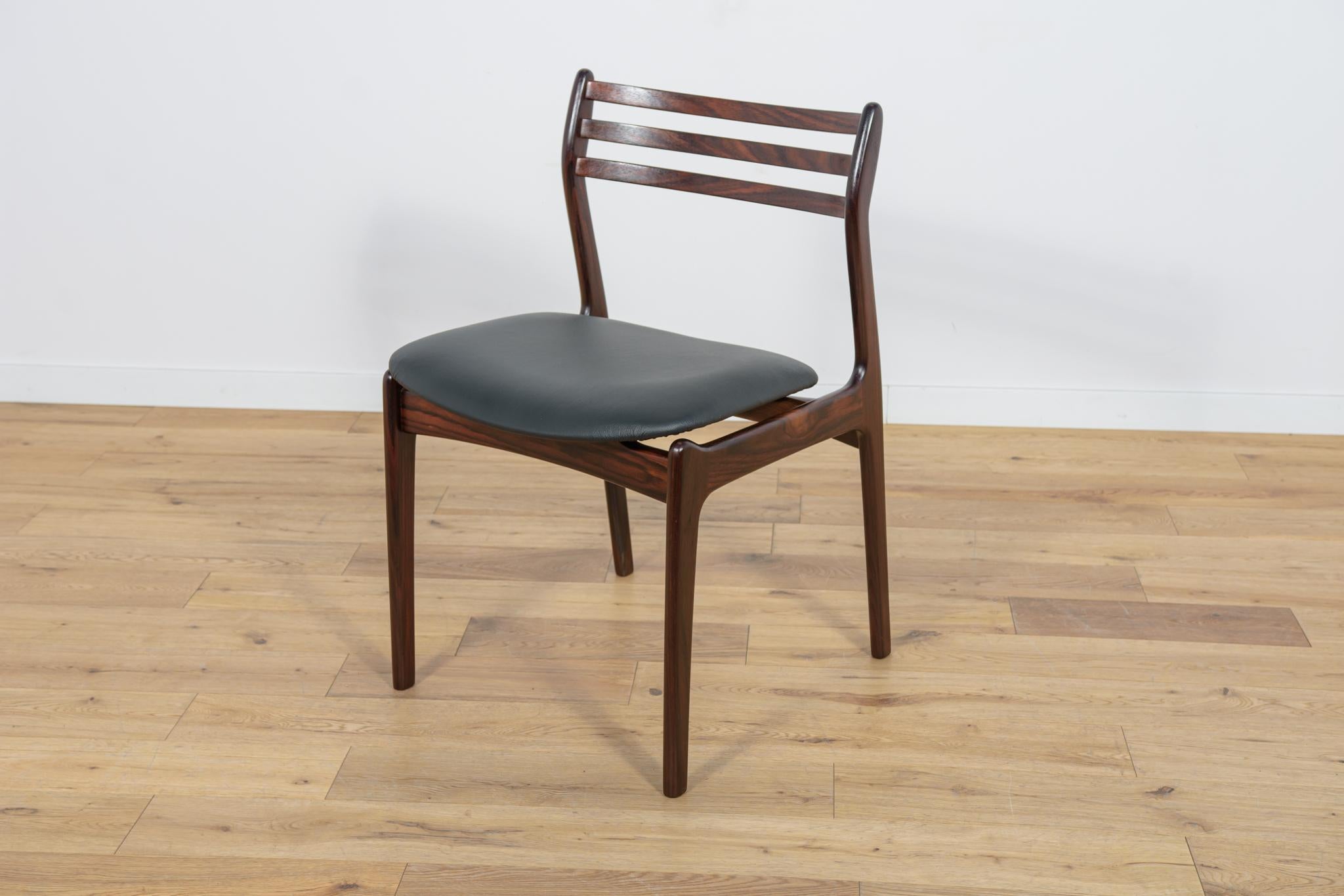  Mid-Century Rosewood Dining Chairs by Vestervig Eriksen for Brdr. Tromborg. For Sale 3