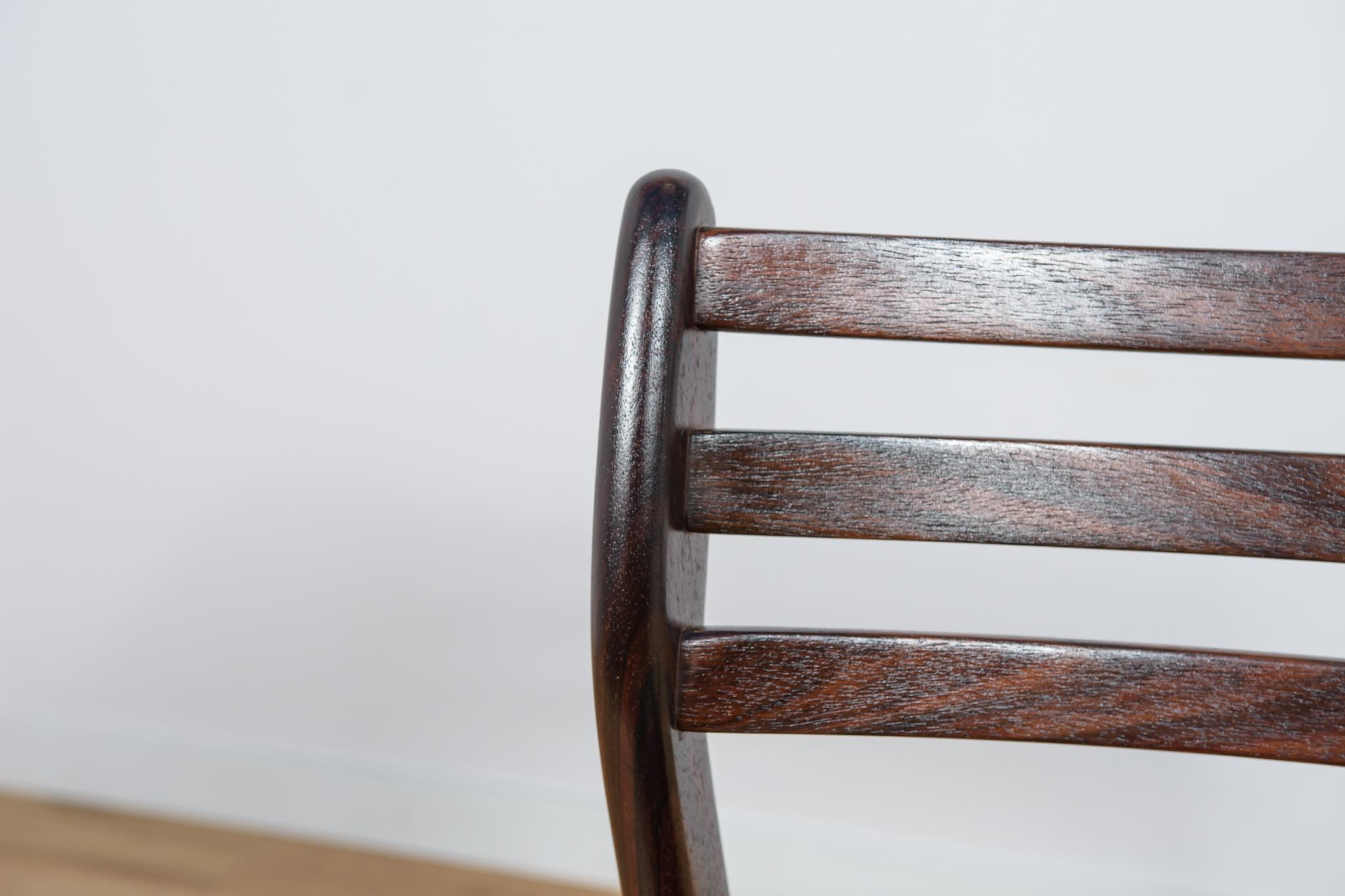  Mid-Century Rosewood Dining Chairs by Vestervig Eriksen for Brdr. Tromborg. For Sale 8