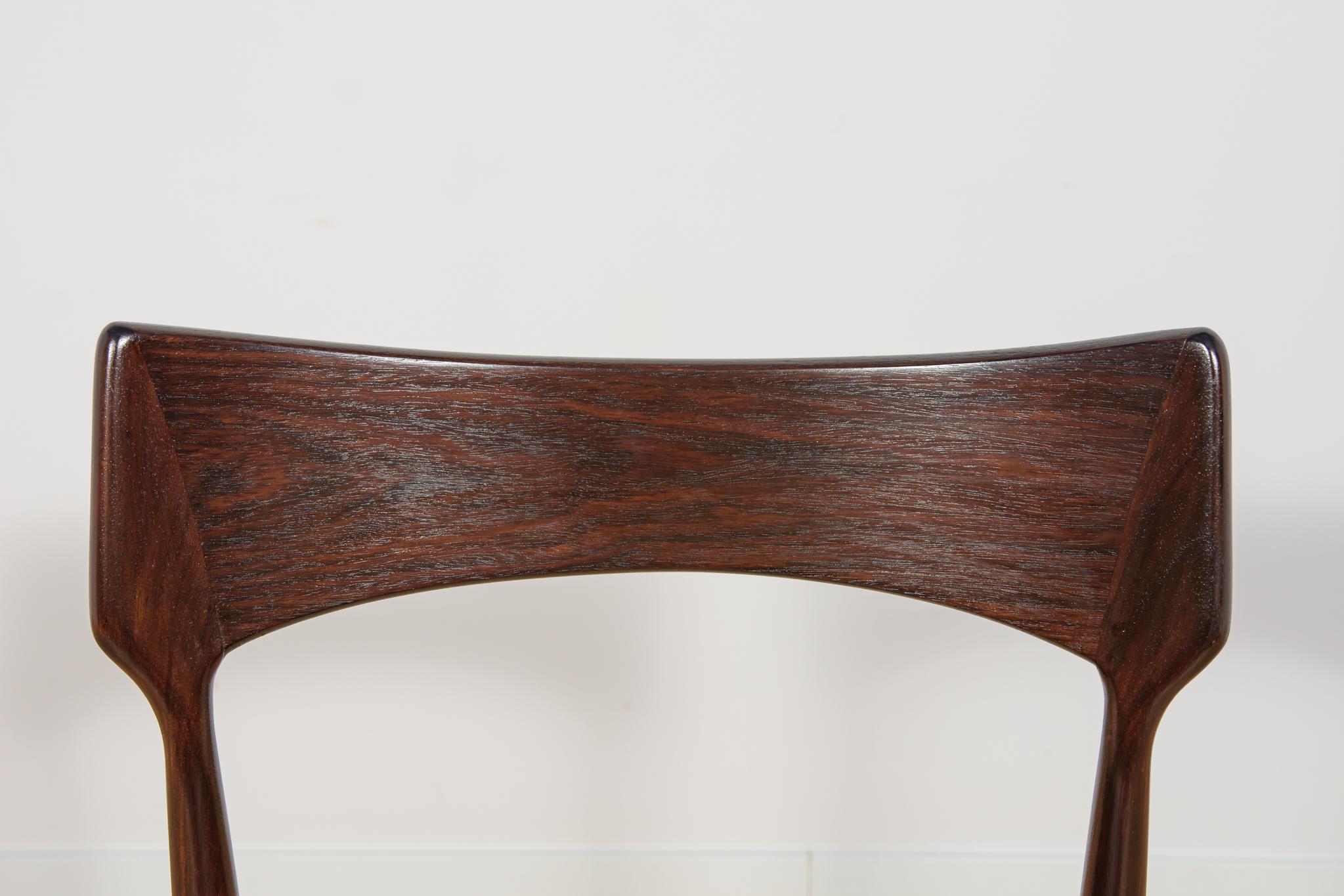 Mid Century Rosewood Dining Chairs from Bernhard Pedersen & Son, 1960s, Set of 6 For Sale 5