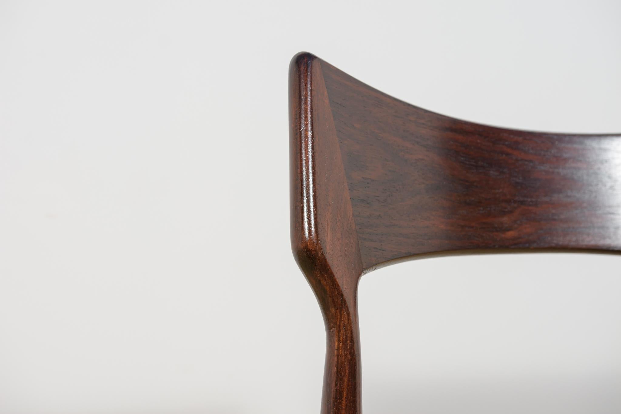 Mid Century Rosewood Dining Chairs from Bernhard Pedersen & Son, 1960s, Set of 6 For Sale 8