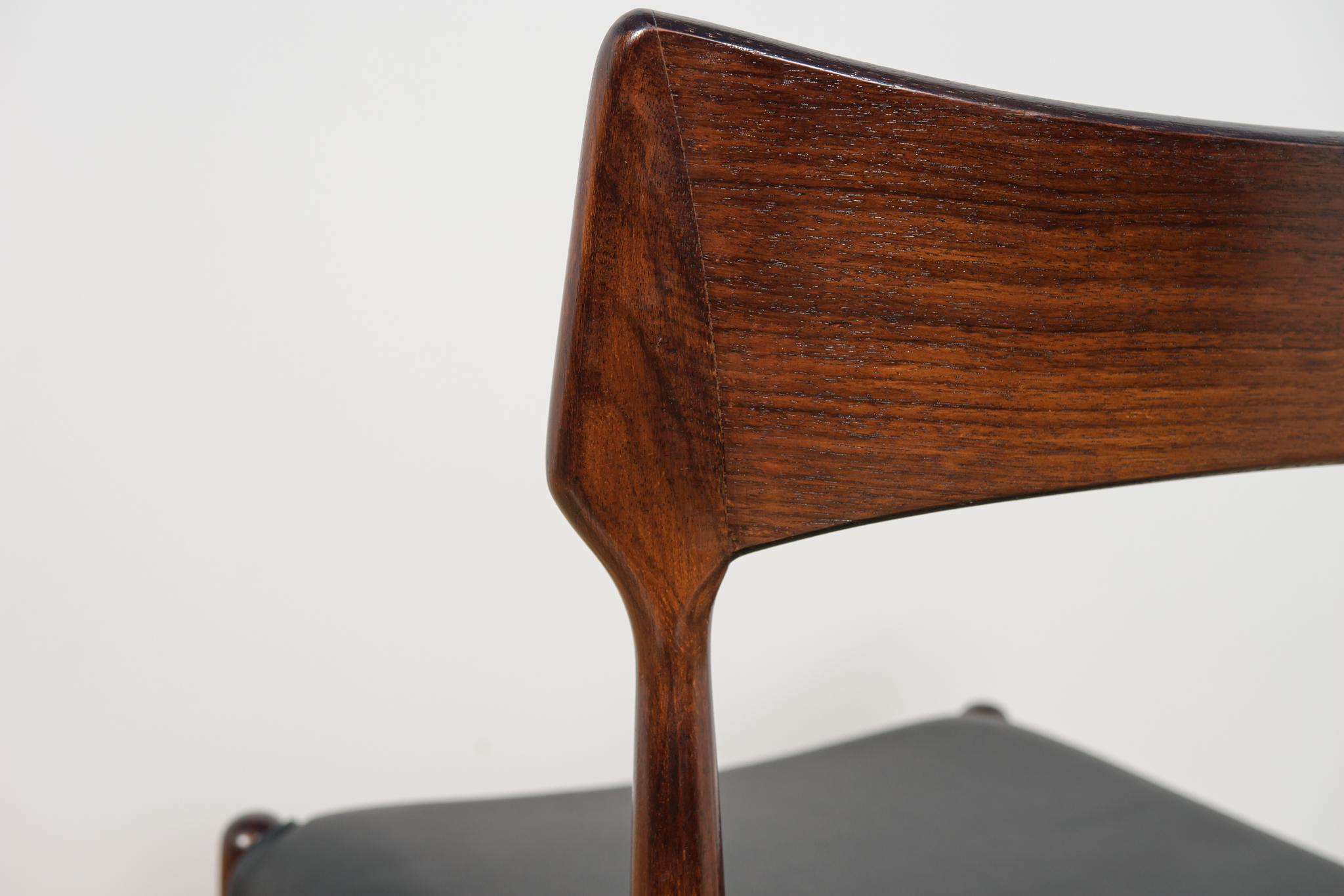 Mid Century Rosewood Dining Chairs from Bernhard Pedersen & Son, 1960s, Set of 6 For Sale 11