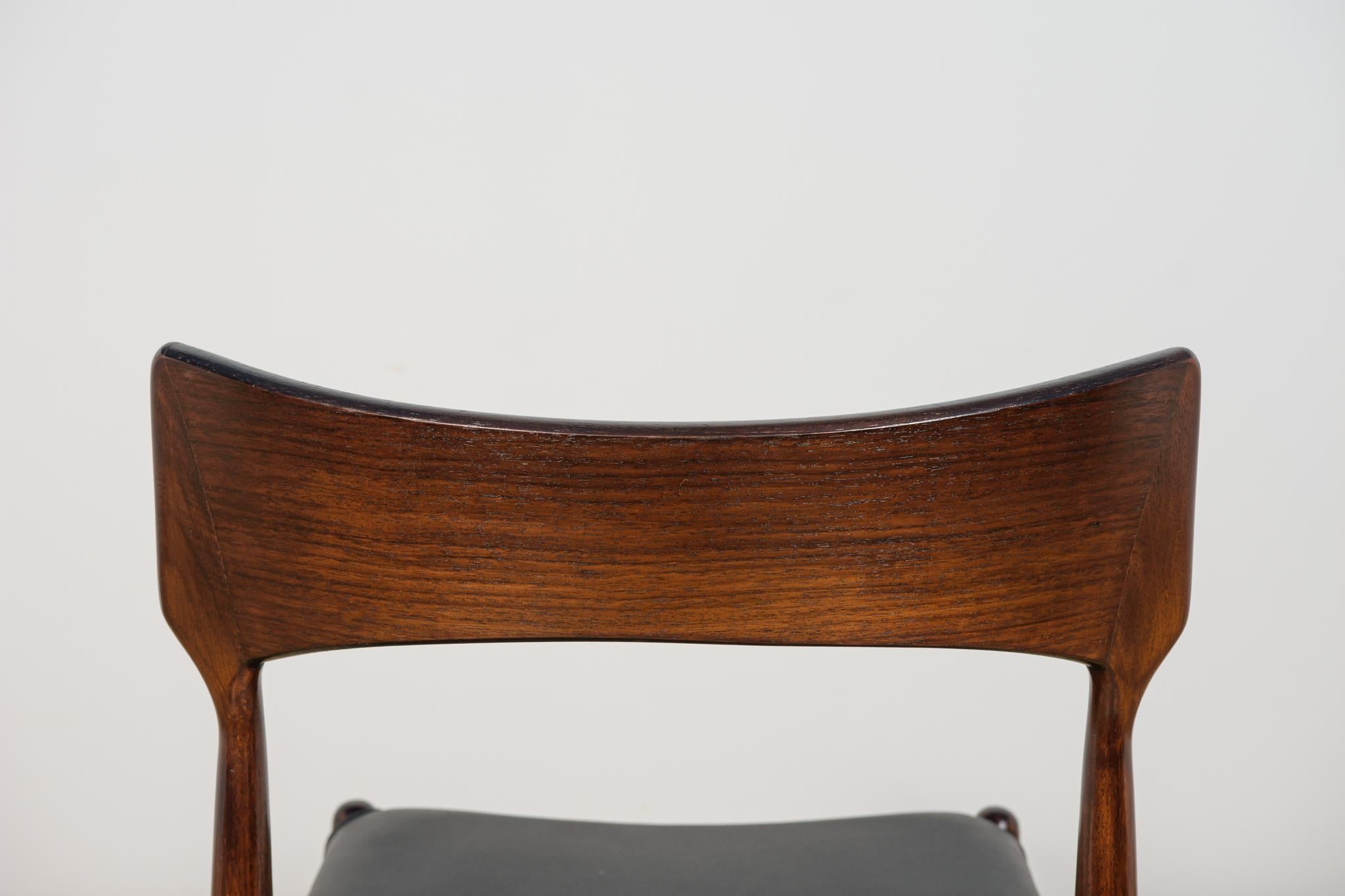 Mid Century Rosewood Dining Chairs from Bernhard Pedersen & Son, 1960s, Set of 6 For Sale 12