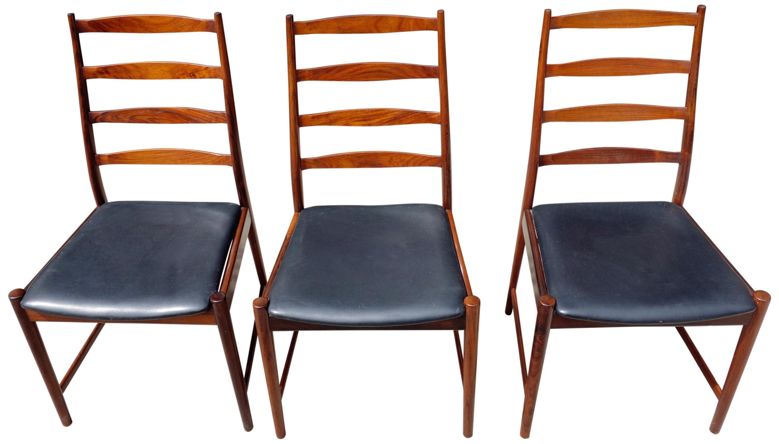 Midcentury Rosewood Dining Chairs Torbjørn Afdal for Vamo In Good Condition In BROOKLYN, NY
