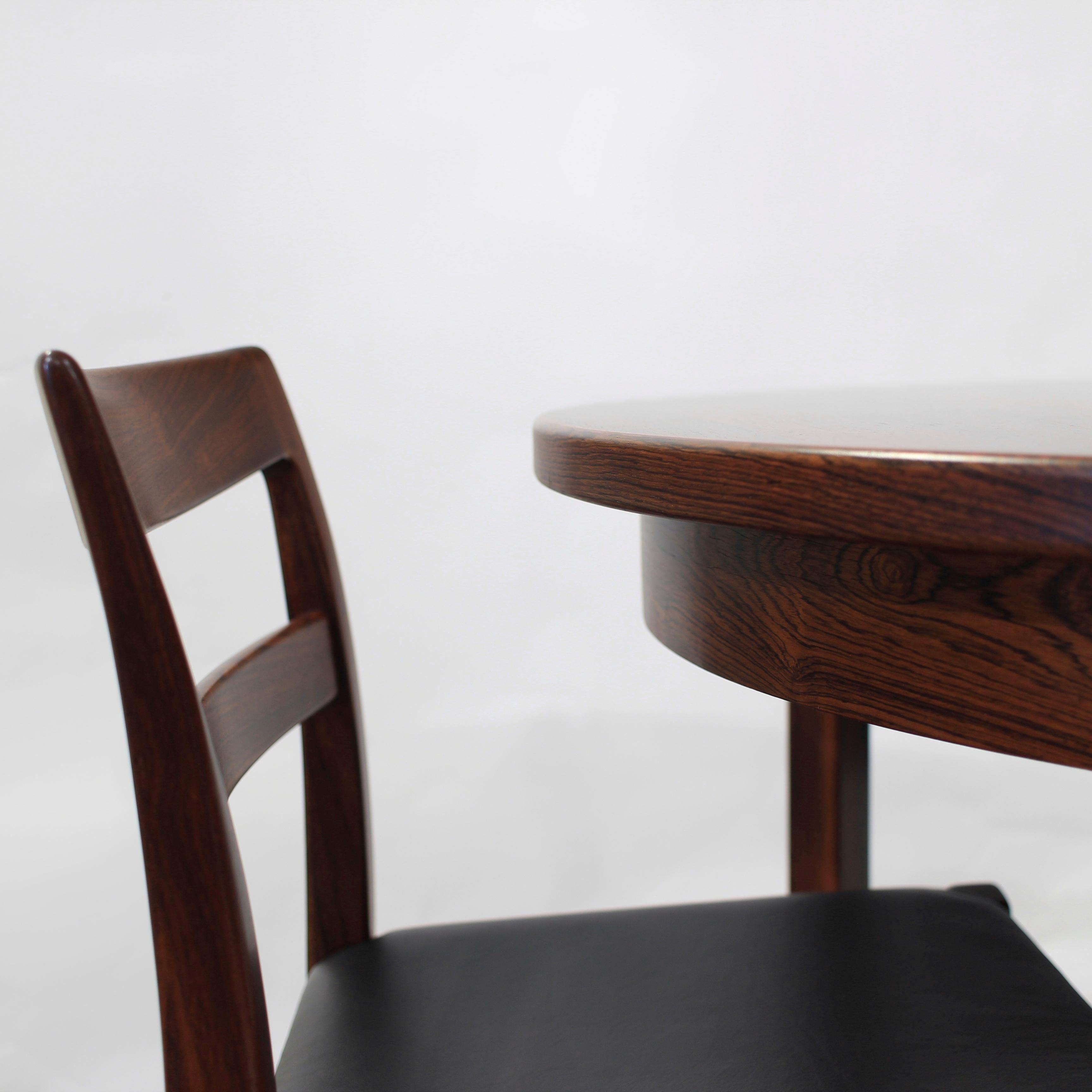MidCentury Rosewood Dining Set Table and Chairs by Nils Jonsson For Sale at 1stDibs