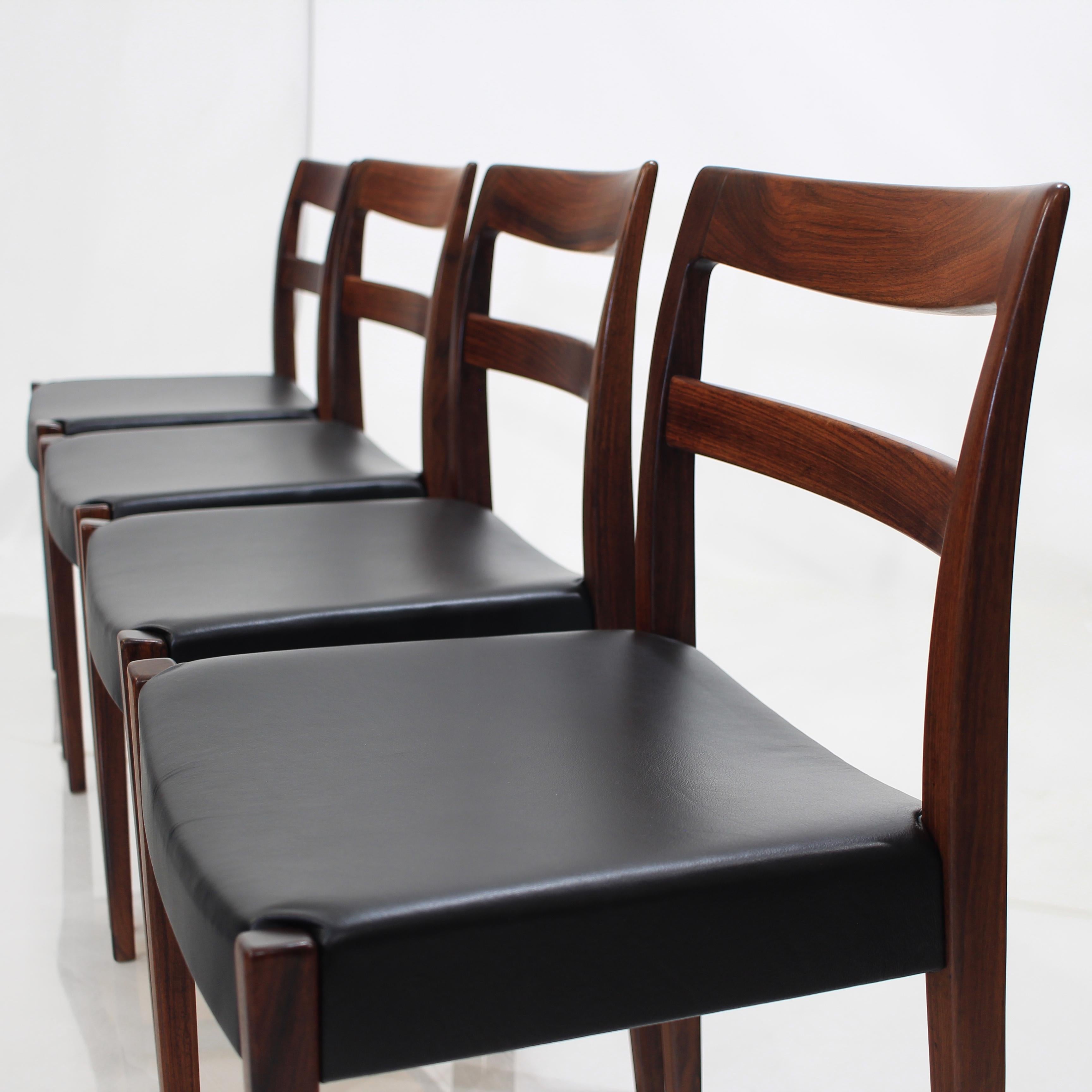 Mid-Century Rosewood Dining Set Table and Chairs by Nils Jonsson In Good Condition In Ava, MO