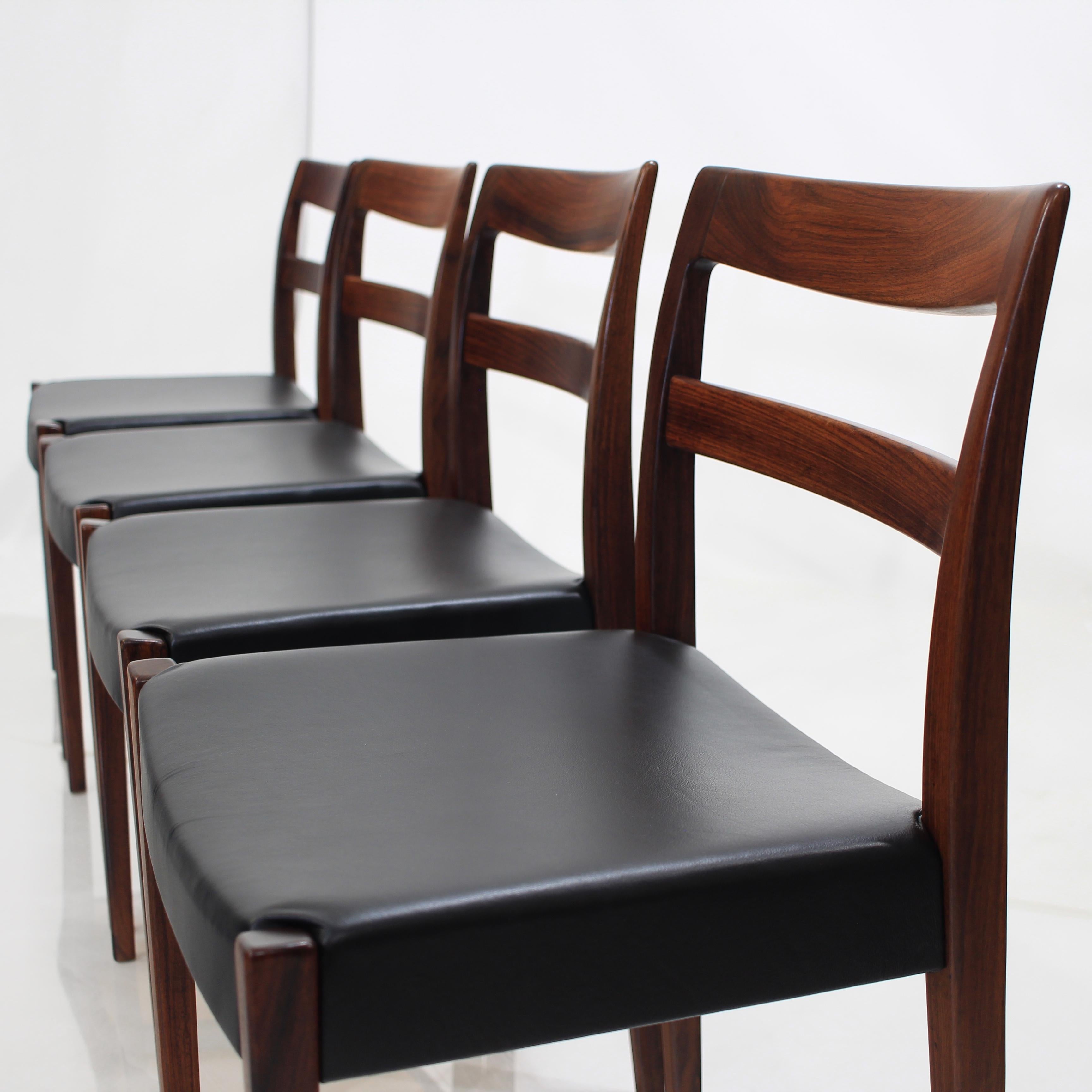 MidCentury Rosewood Dining Set Table and Chairs by Nils Jonsson For