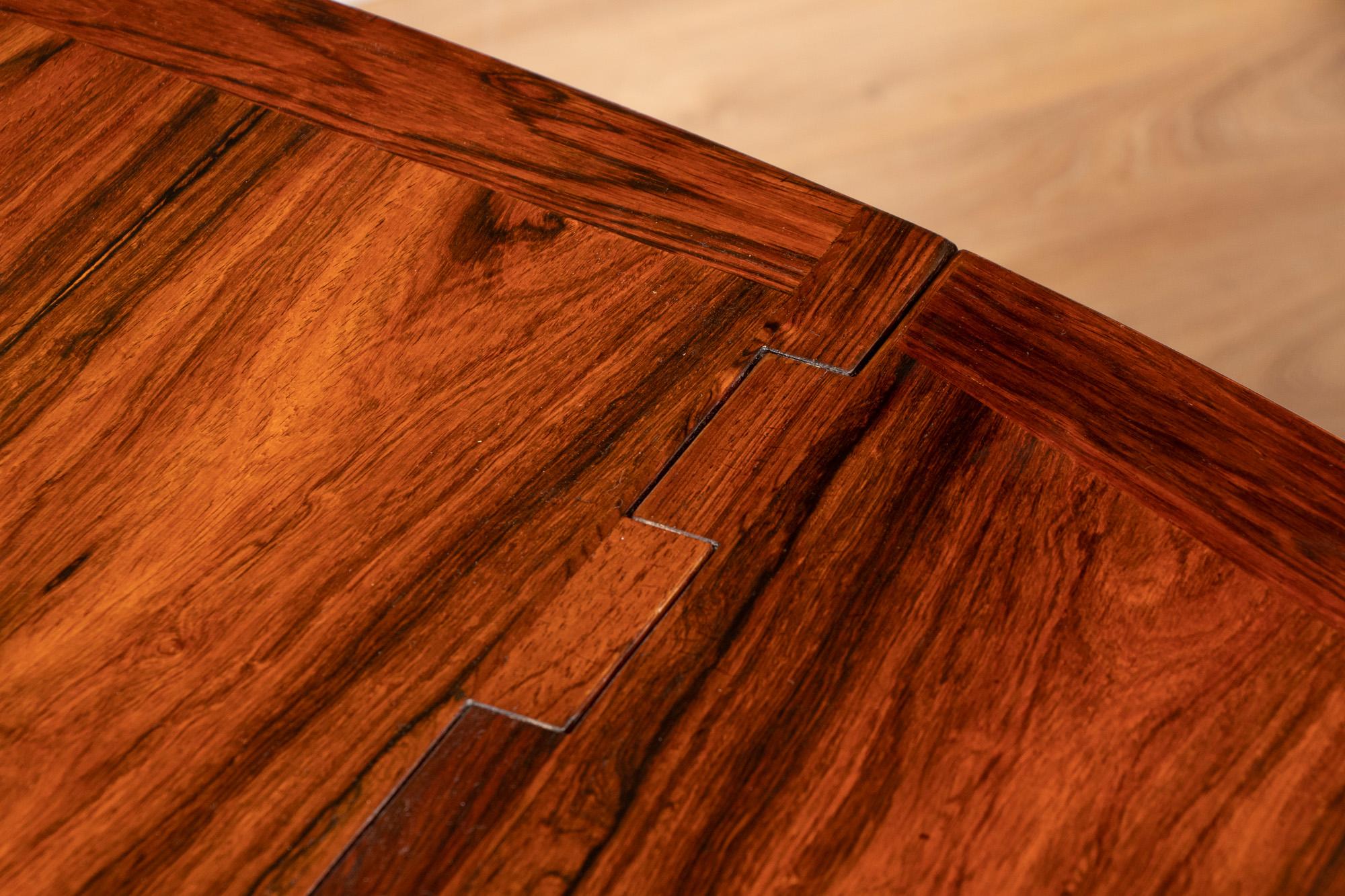 20th Century Mid Century Rosewood Dining Table by Niels Koefoed For Sale