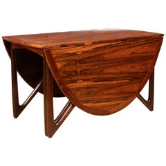 Retro Mid Century Rosewood Dining Table by Niels Koefoed