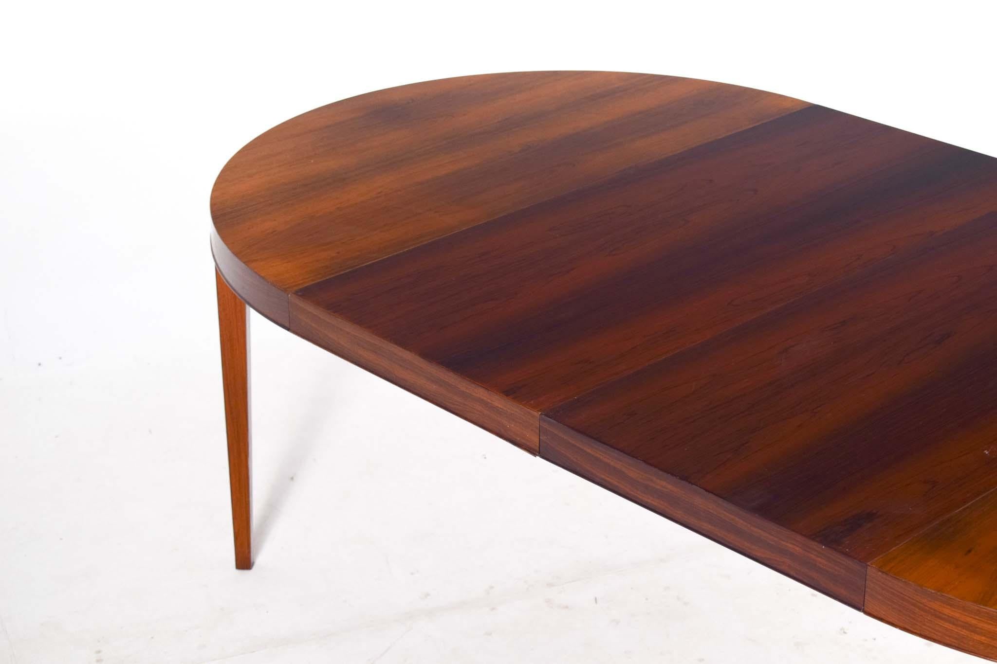 Mid Century Rosewood Dining Table by Severin Hansen for Haslev 4
