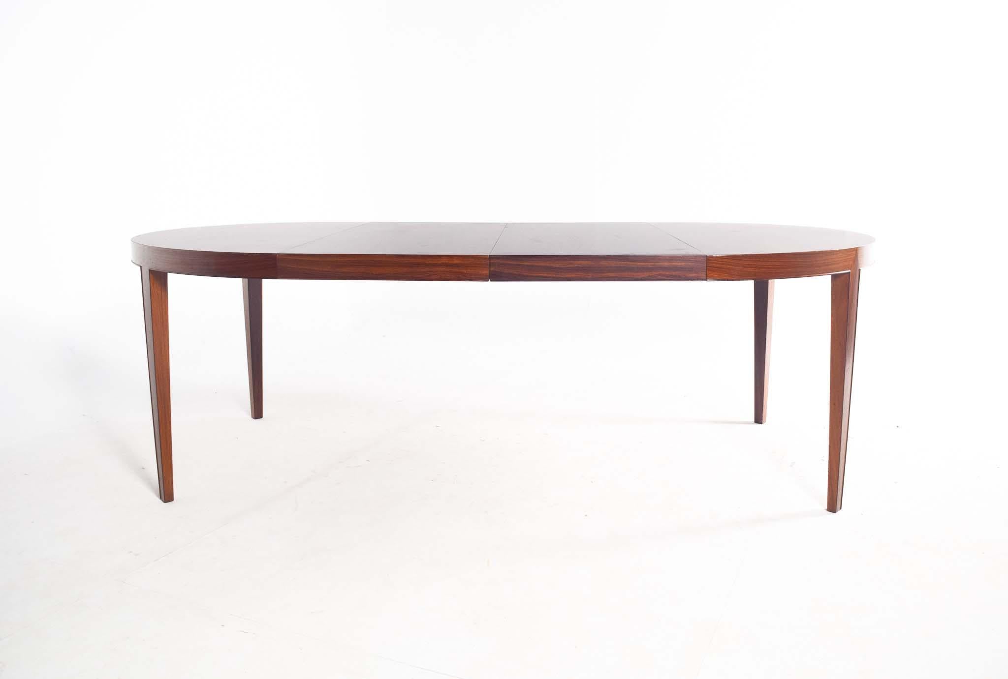 Mid Century Rosewood Dining Table by Severin Hansen for Haslev 1