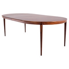 Mid Century Rosewood Dining Table by Severin Hansen for Haslev Mobler