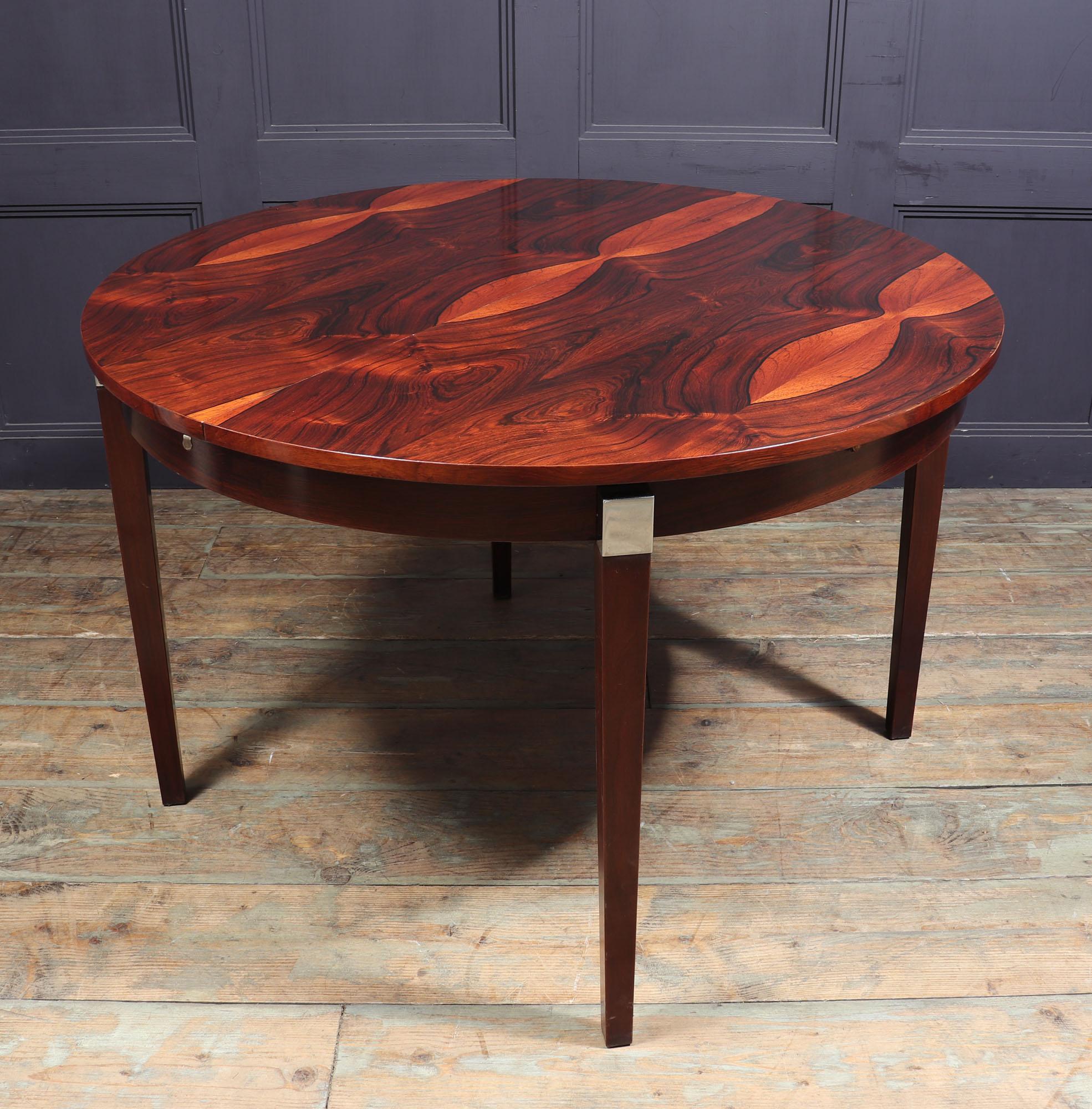 French Mid-Century Rosewood Dining Table