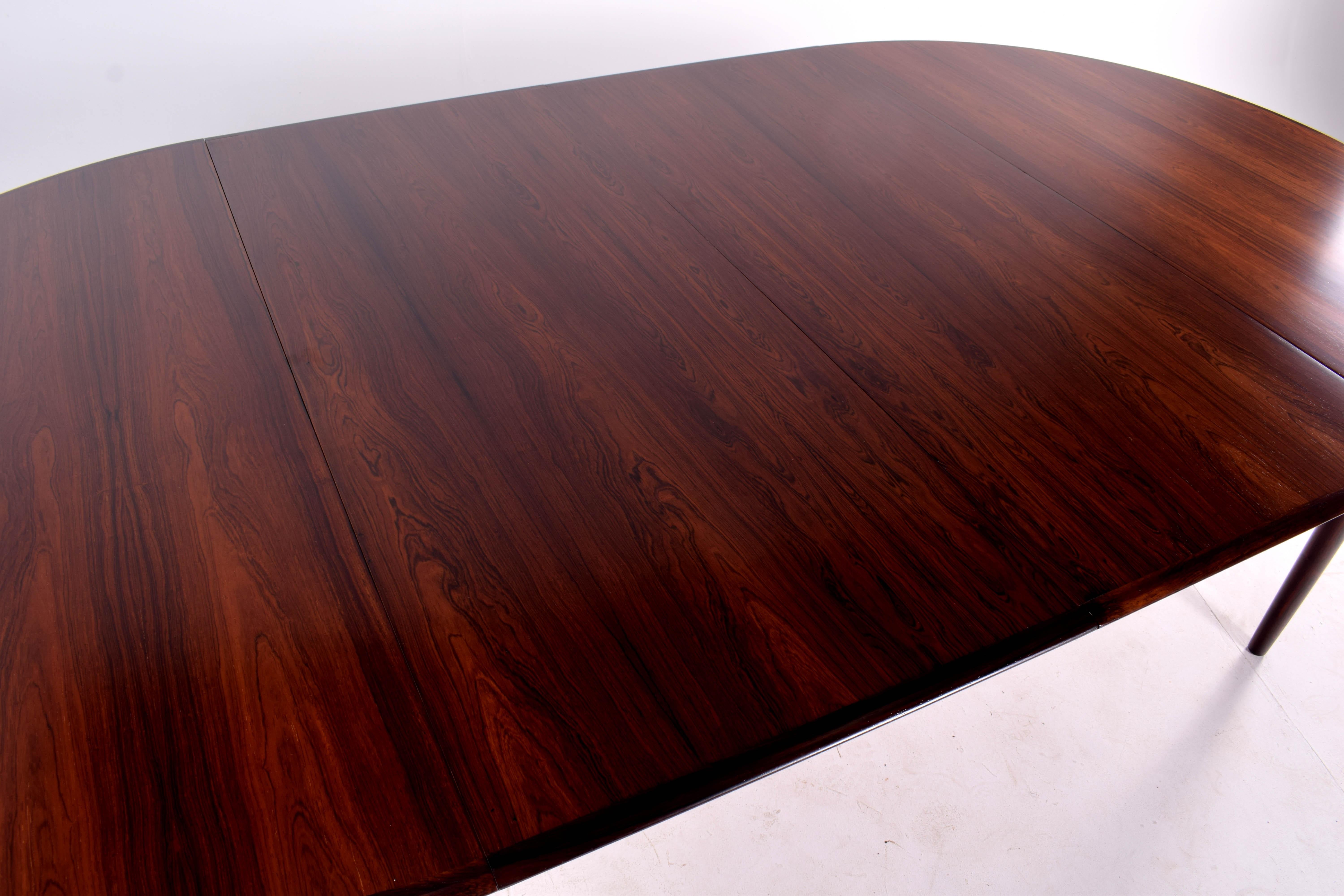 Midcentury Rosewood Dining Table Model 15 by Niels Moller for J.L. Møller 1