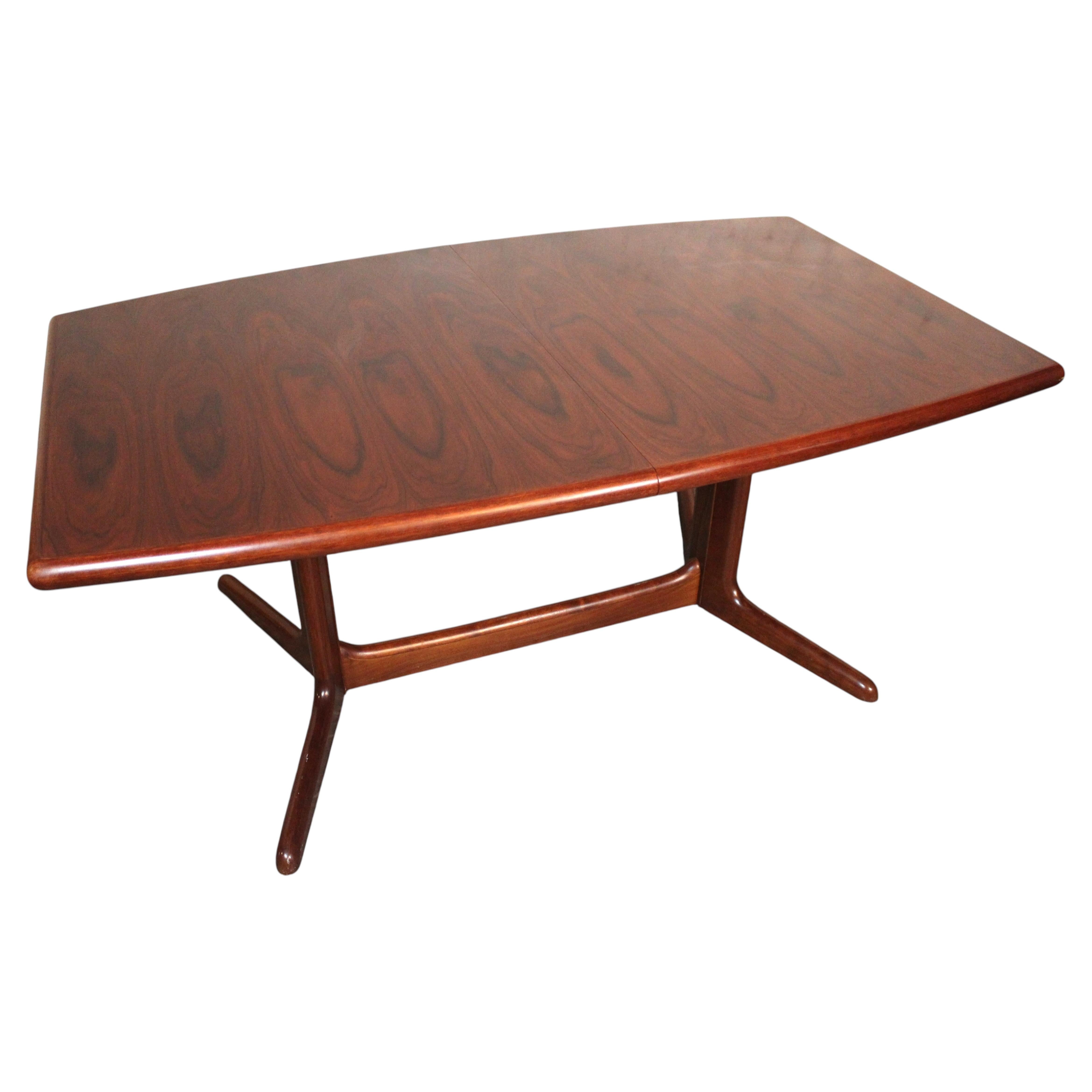 Mid-Century Rosewood Dining Table w/ 2 Leaves by Skobvy