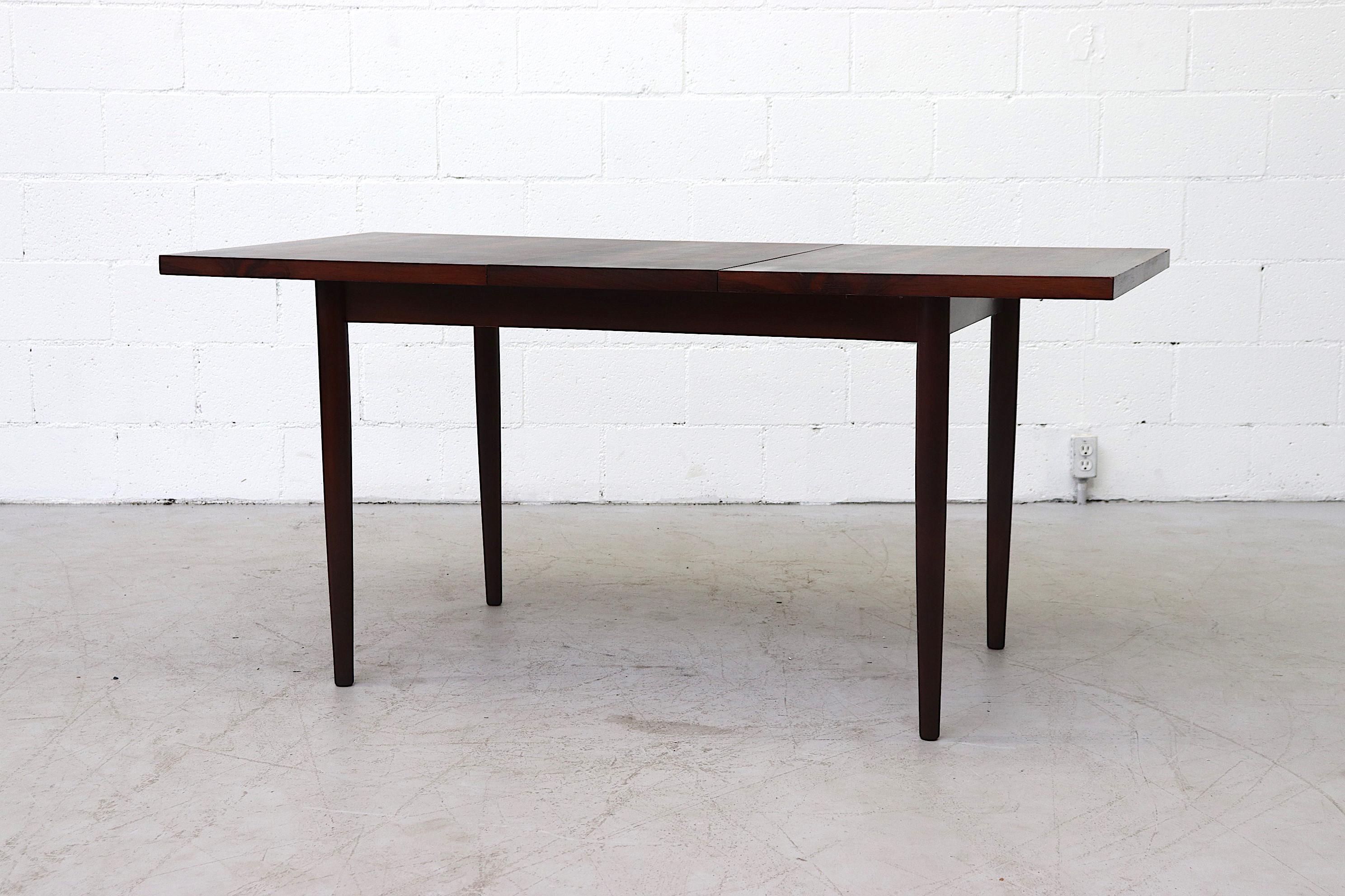 Mid-Century Modern Midcentury Rosewood Dining Table with Hidden Leaf
