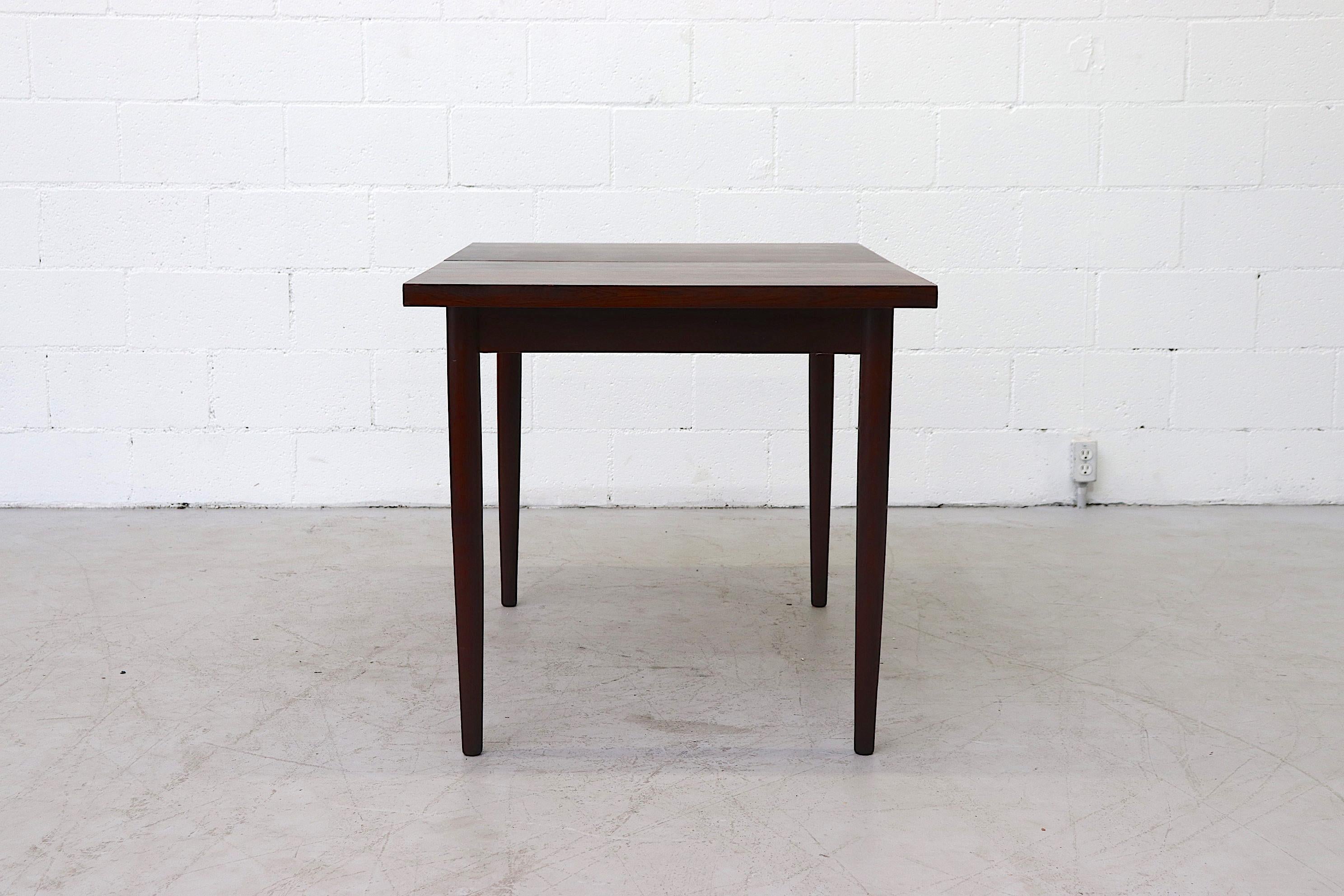 Midcentury Rosewood Dining Table with Hidden Leaf 2