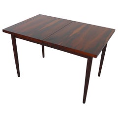 Midcentury Rosewood Dining Table with Hidden Leaf