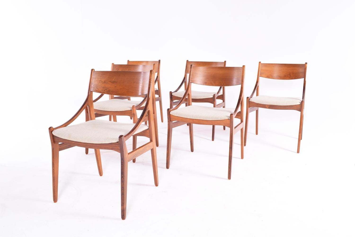 Mid-Century Modern Midcentury Rosewood Dinning Chairs by Vestervig Erikson for Brdr. Tromborg