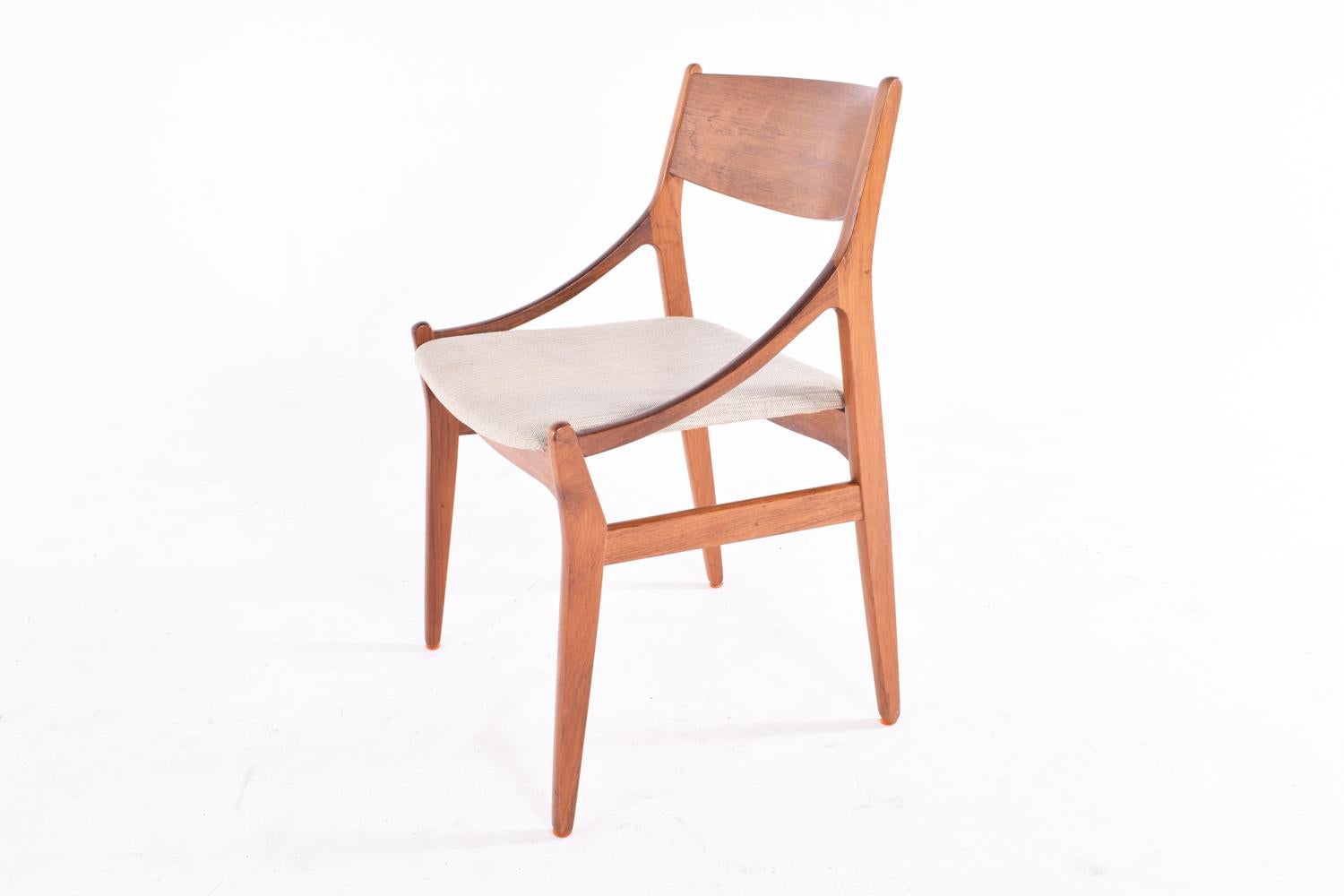 Fabric Midcentury Rosewood Dinning Chairs by Vestervig Erikson for Brdr. Tromborg