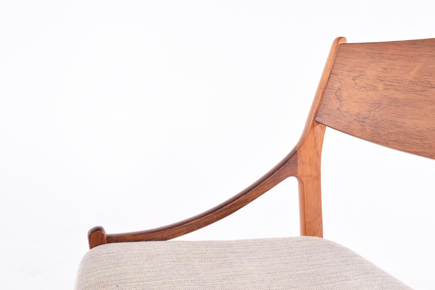 Midcentury Rosewood Dinning Chairs by Vestervig Erikson for Brdr. Tromborg 1