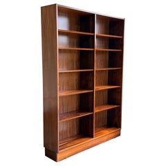 Mid-Century Rosewood Double Bookcase by Poul Hundevad